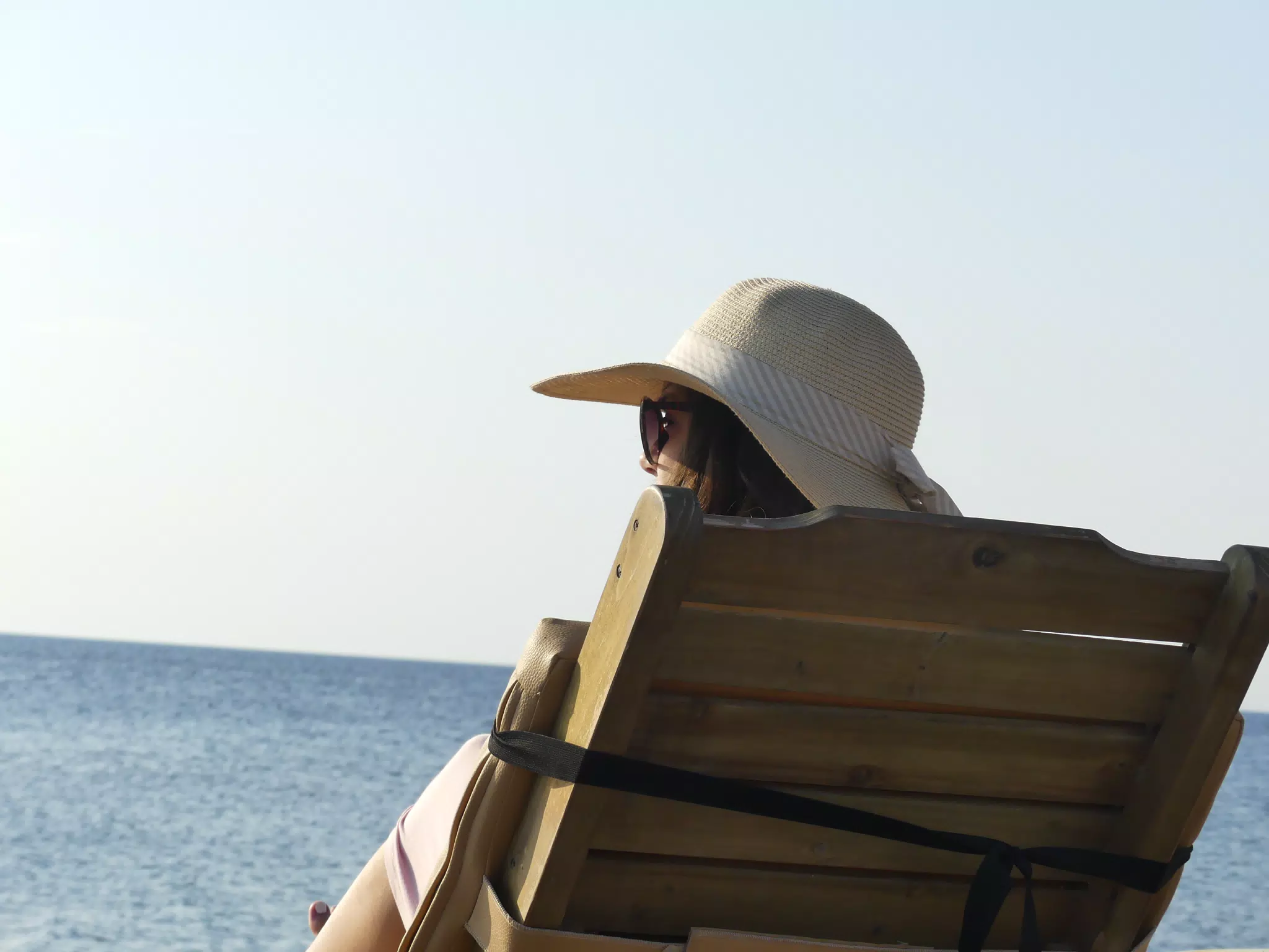 Emily in a Beach Chair in Kamari