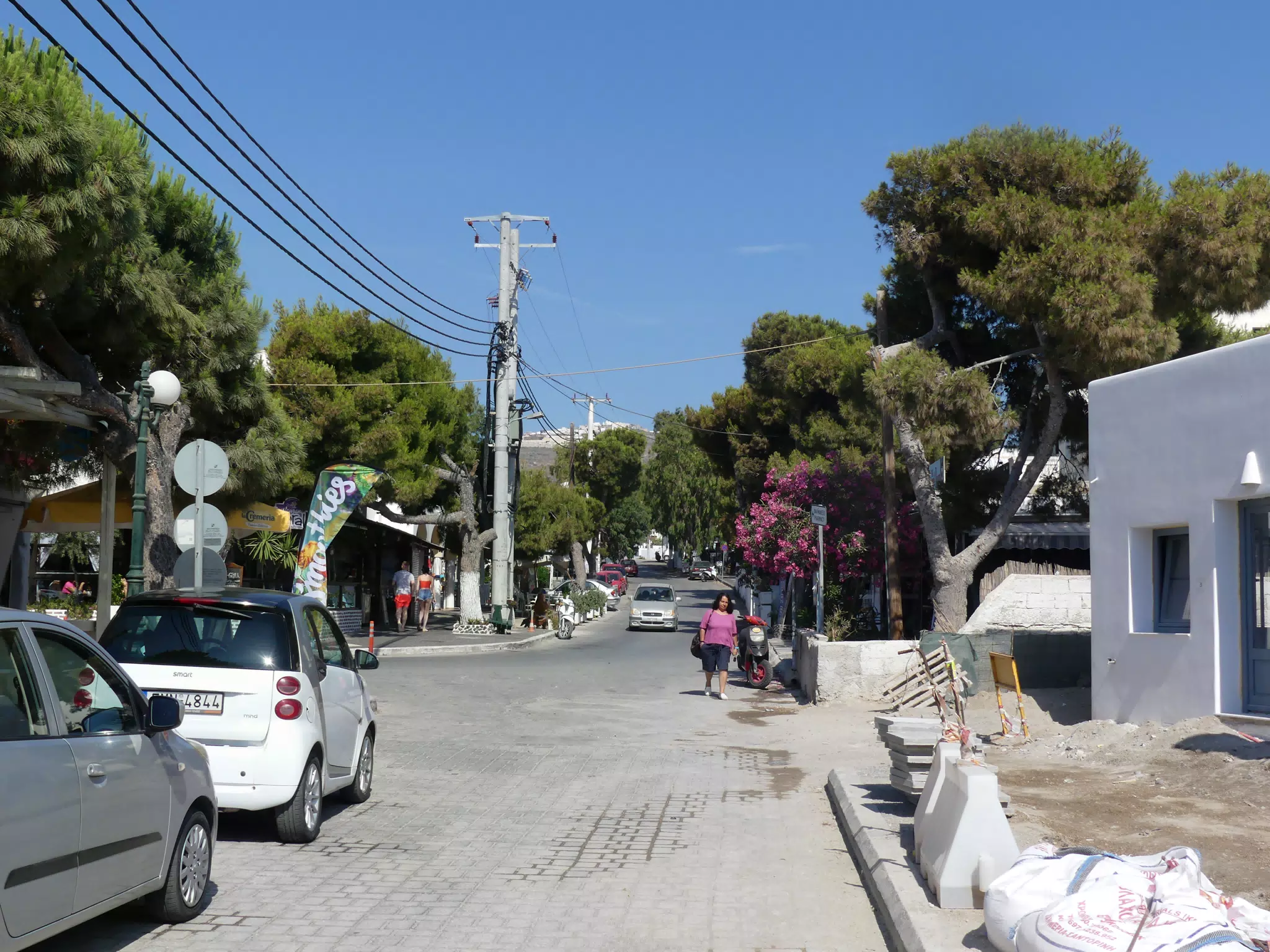 Kamari Street on Santorini