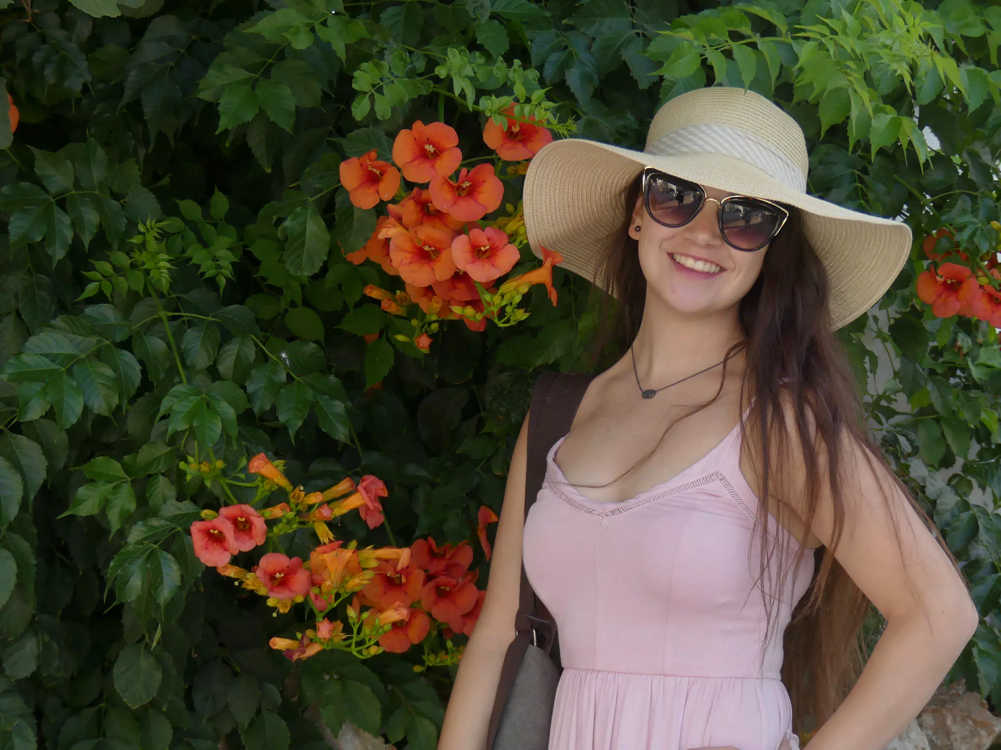 Emily with Flowers