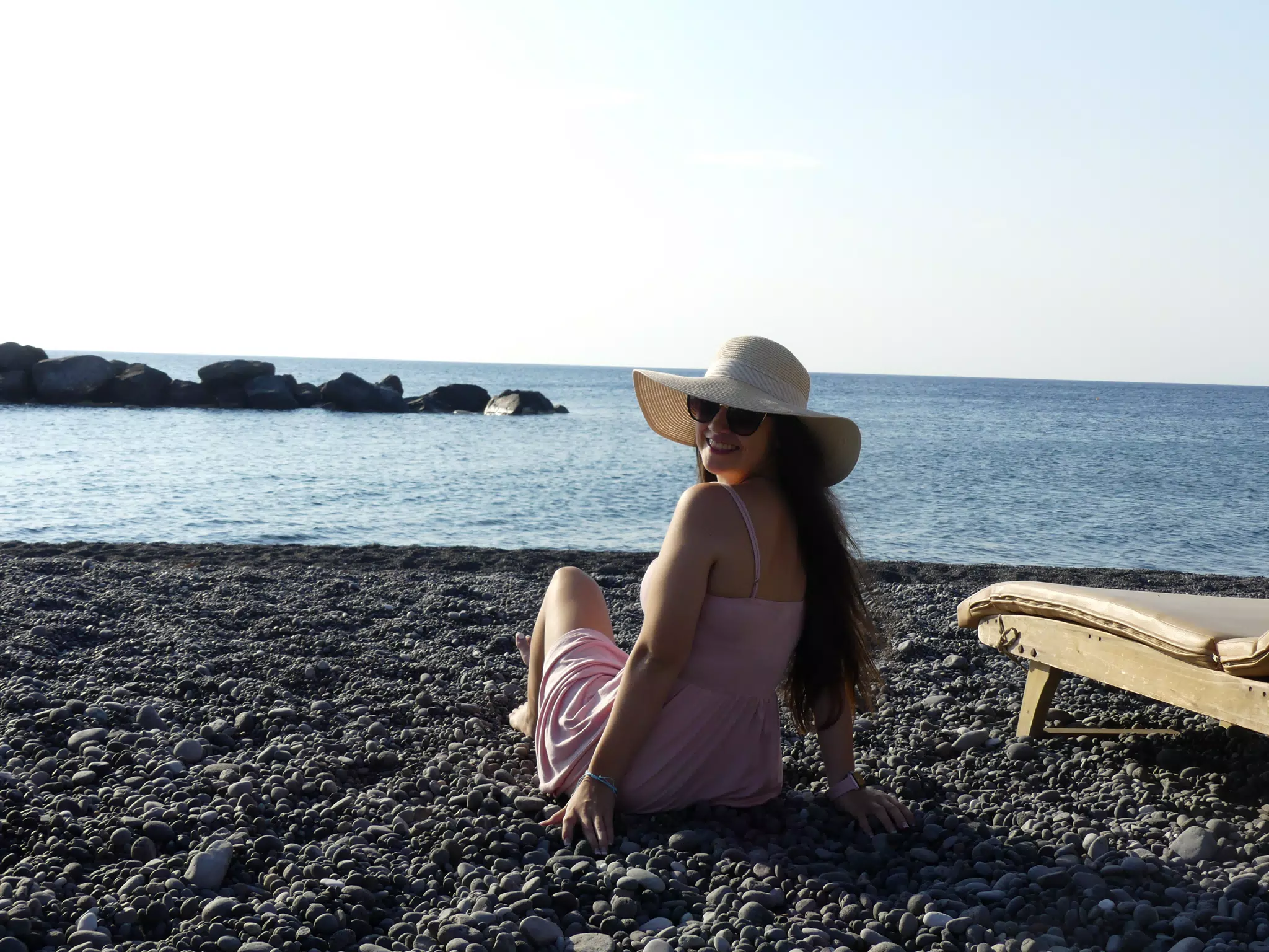 Emily on Kamari Beach
