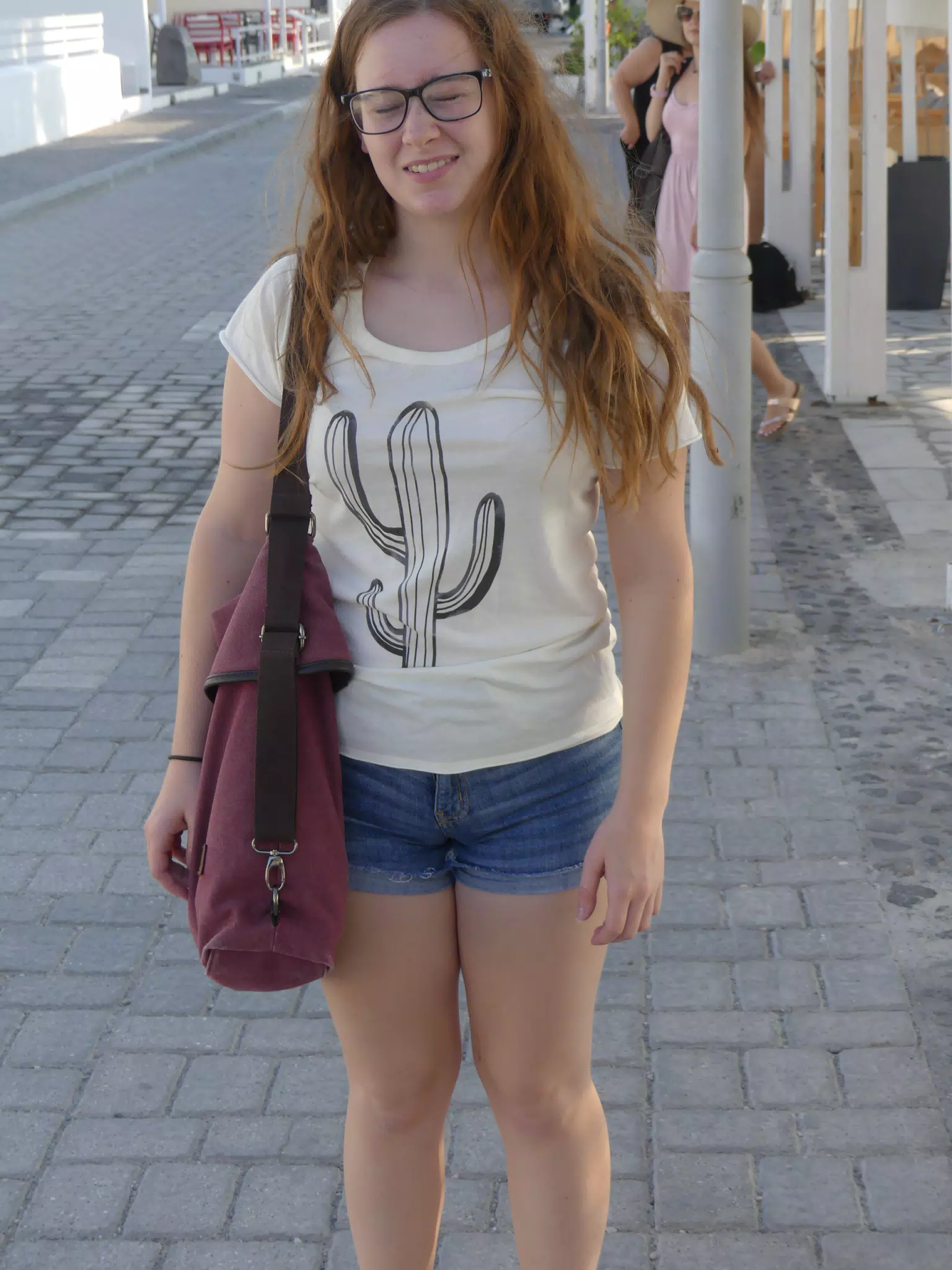 Madeline on Street in Athens