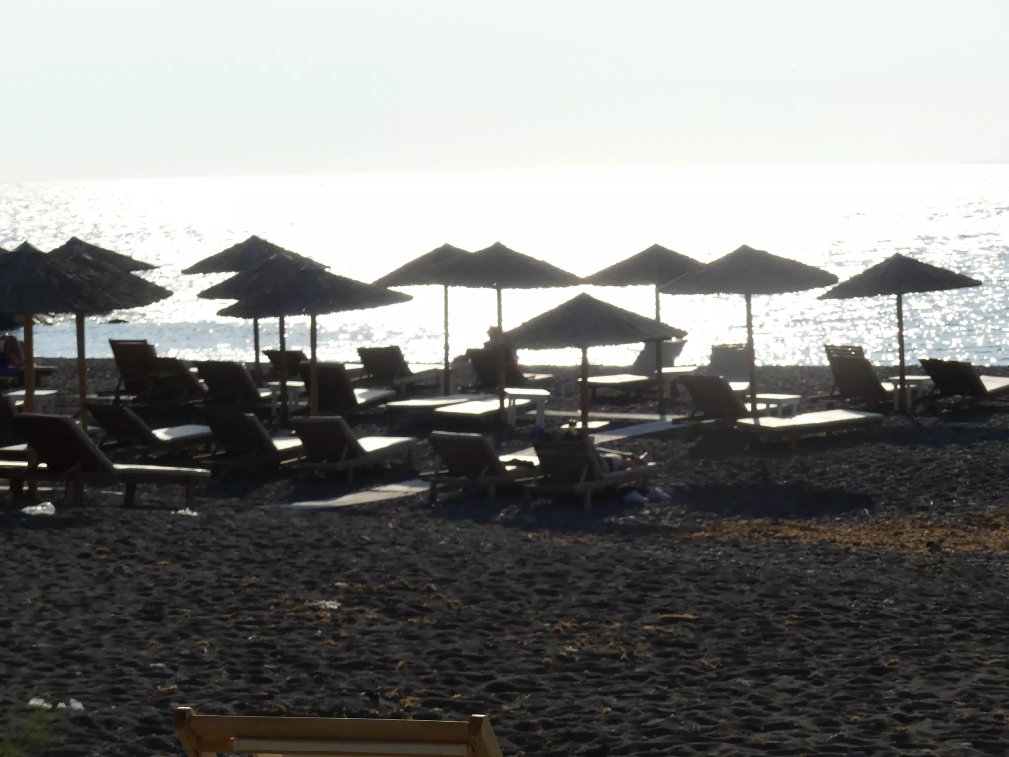 Kamari Beach on Santorini