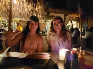 Girls at Kings Cafe Kamari