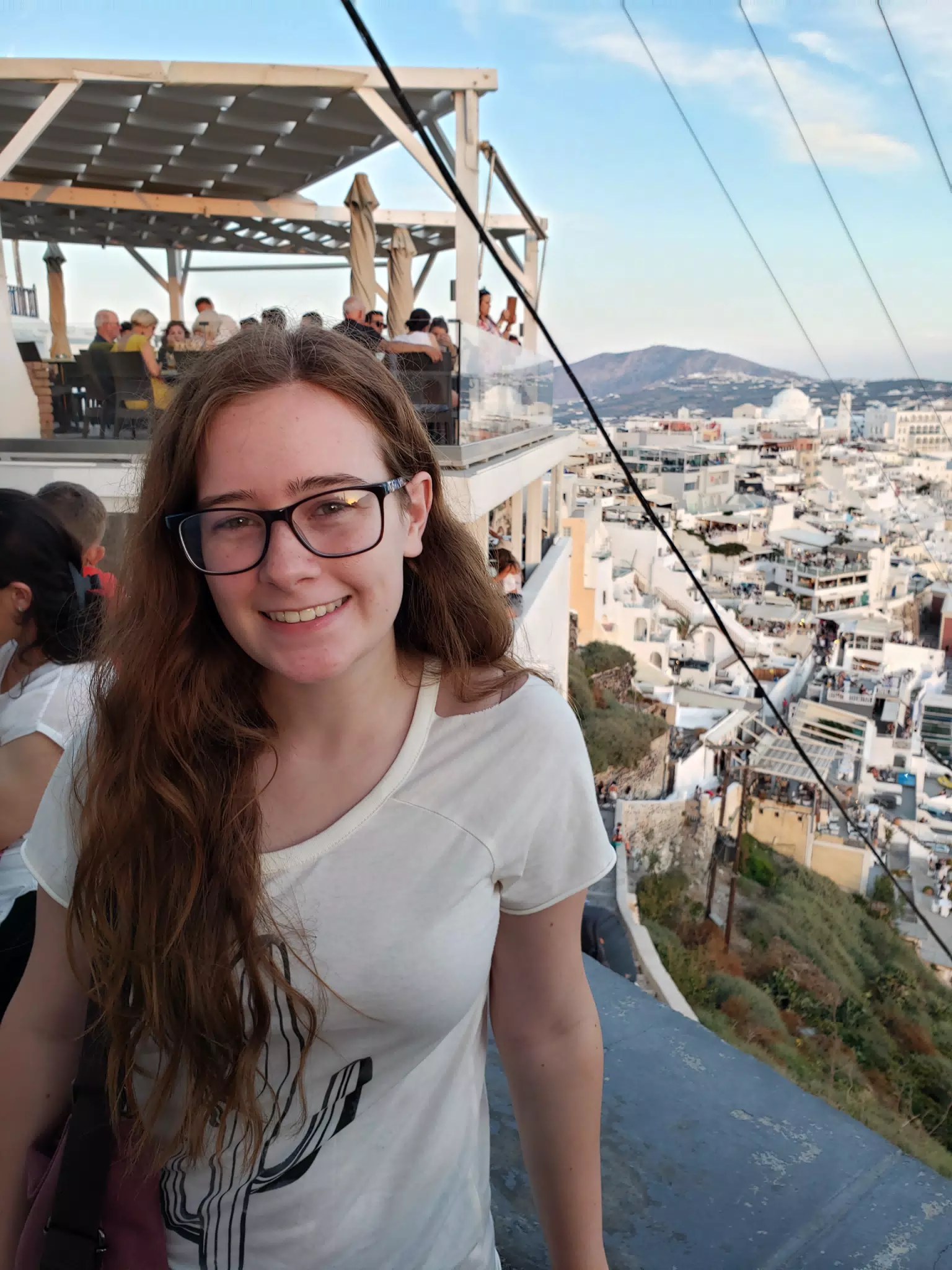 Madeline in Thira, Santorini