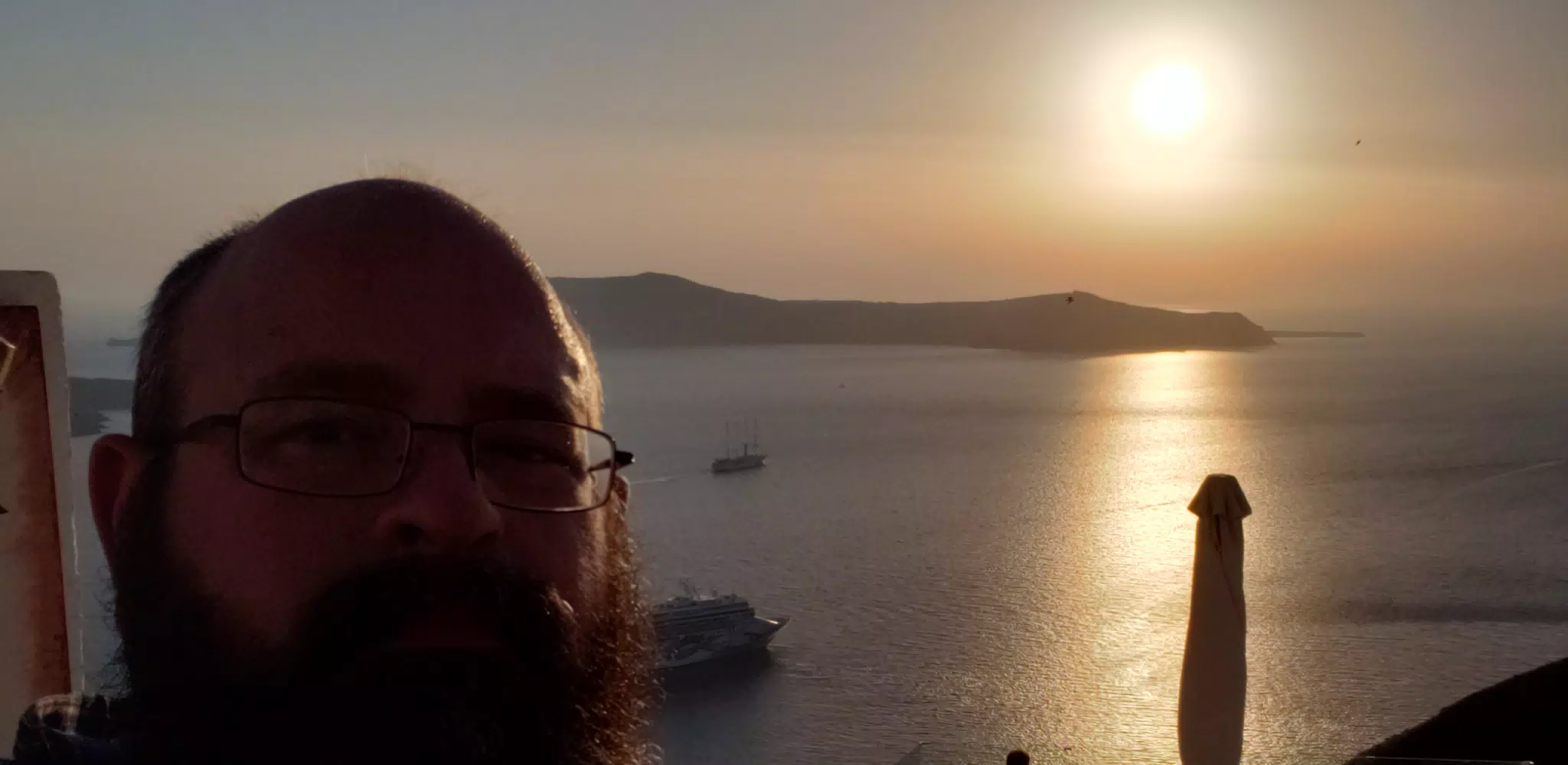 Scott with Santorini Sunset