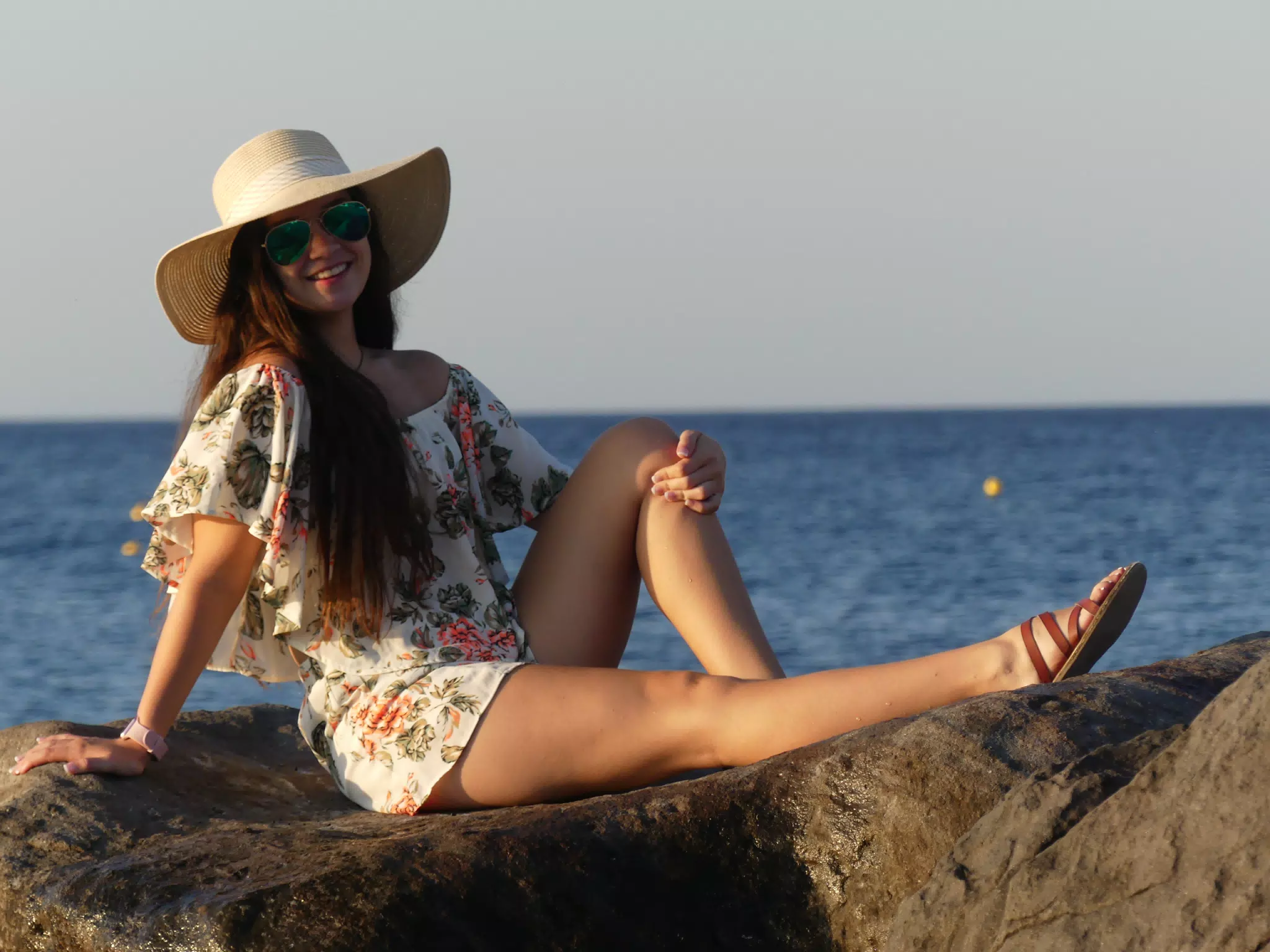 Emily at Sunrise on Santorini