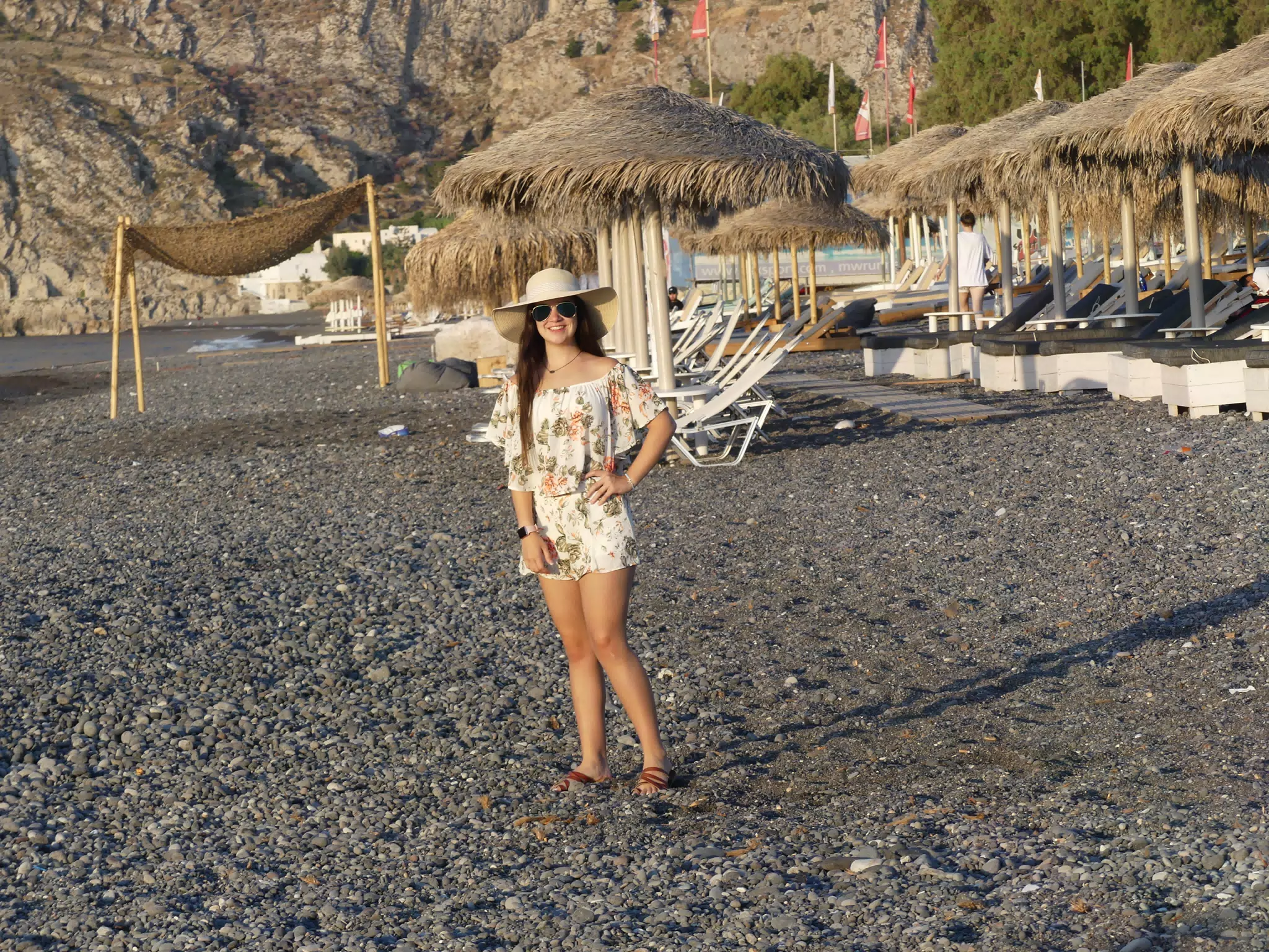 Emily on the Beach at Kamari