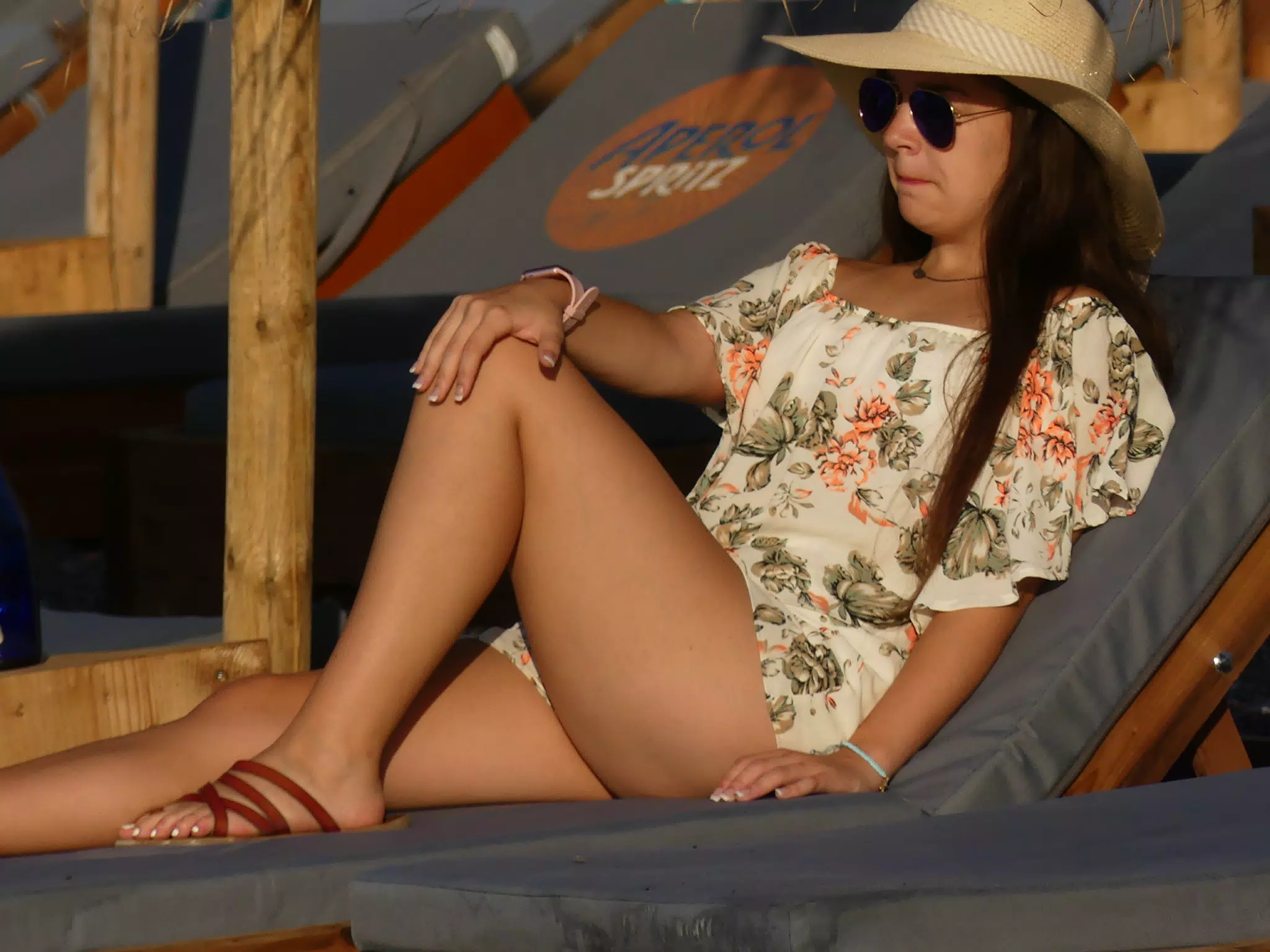 Girl on Beach Chair