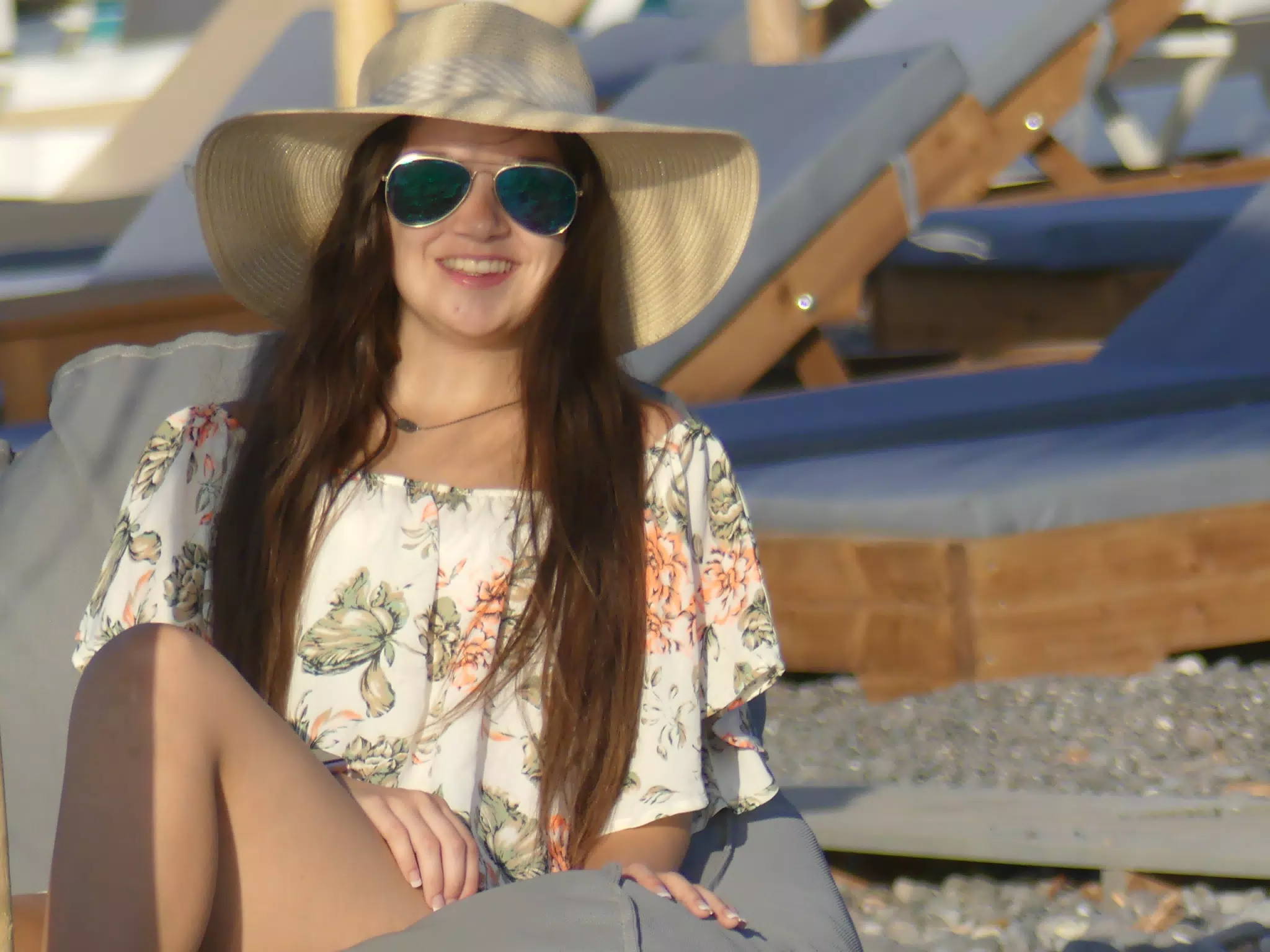 Girl on Beach Cushion