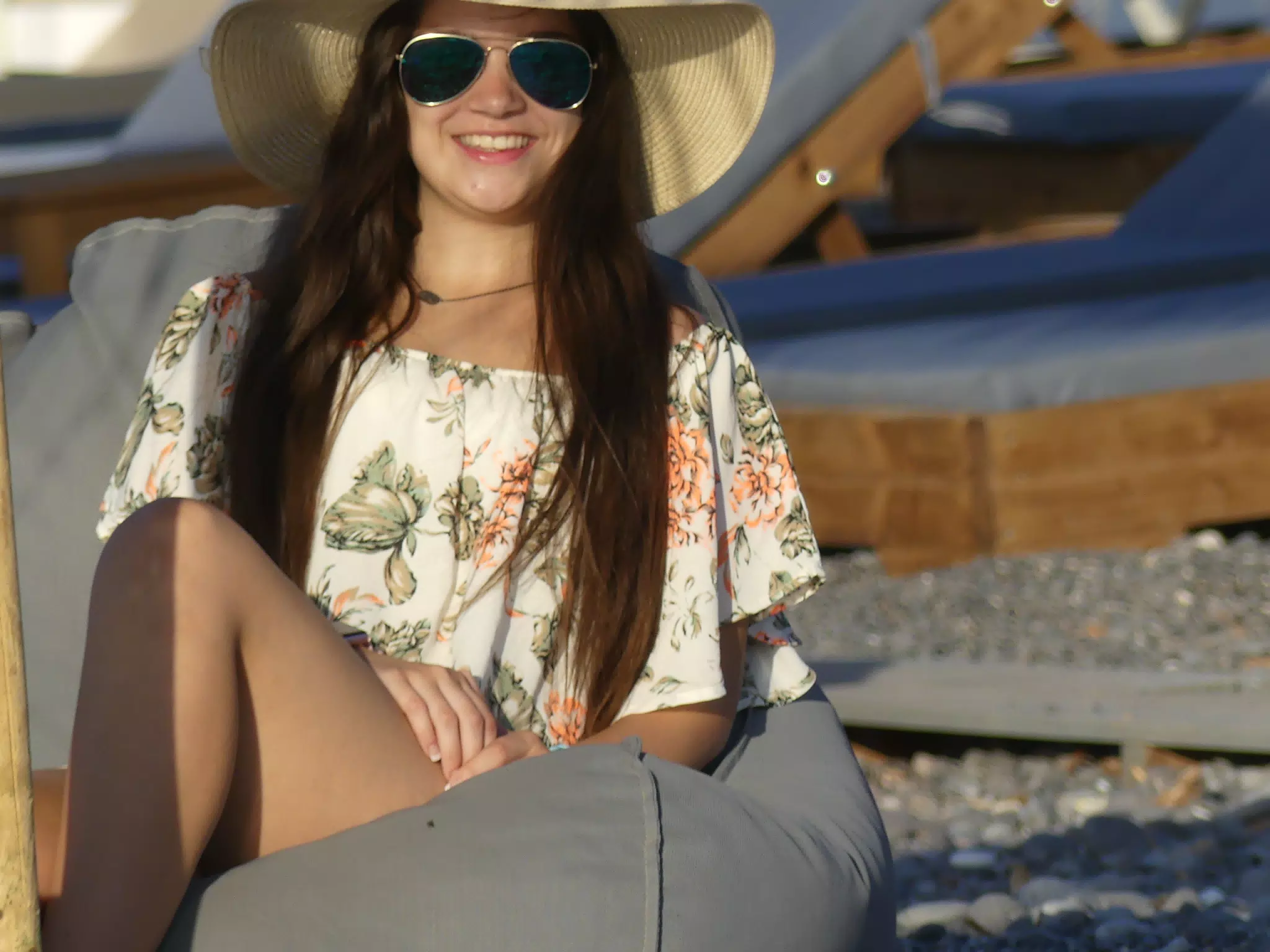 Girl on Beach Cushion