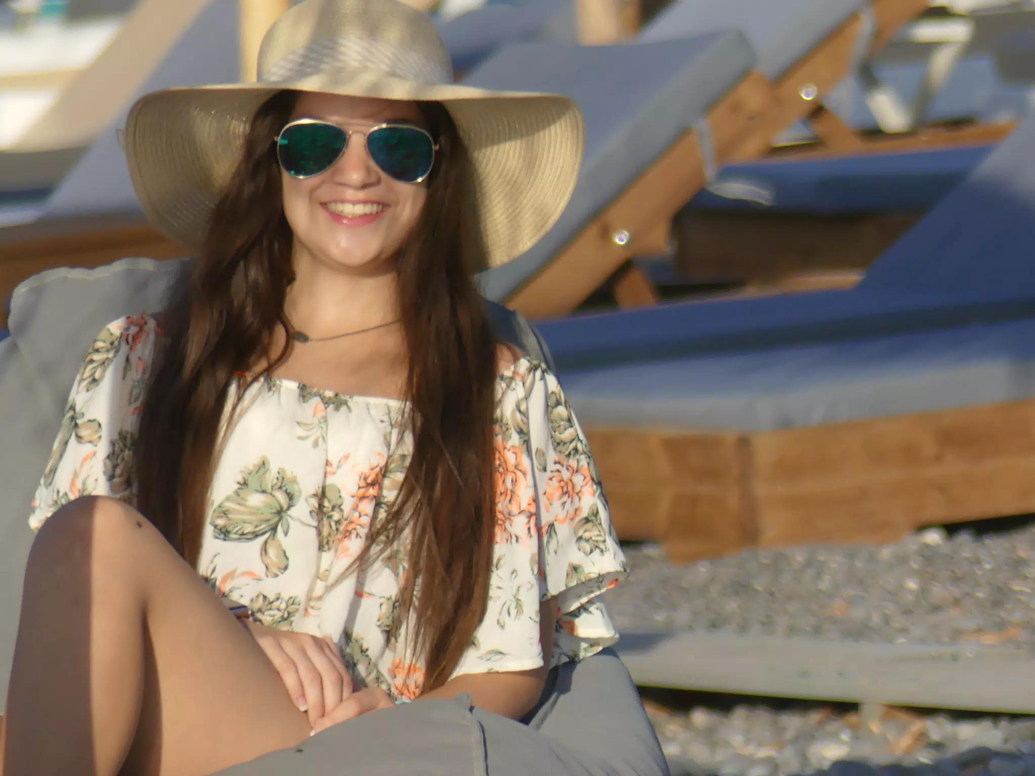 Girl on Beach Cushion