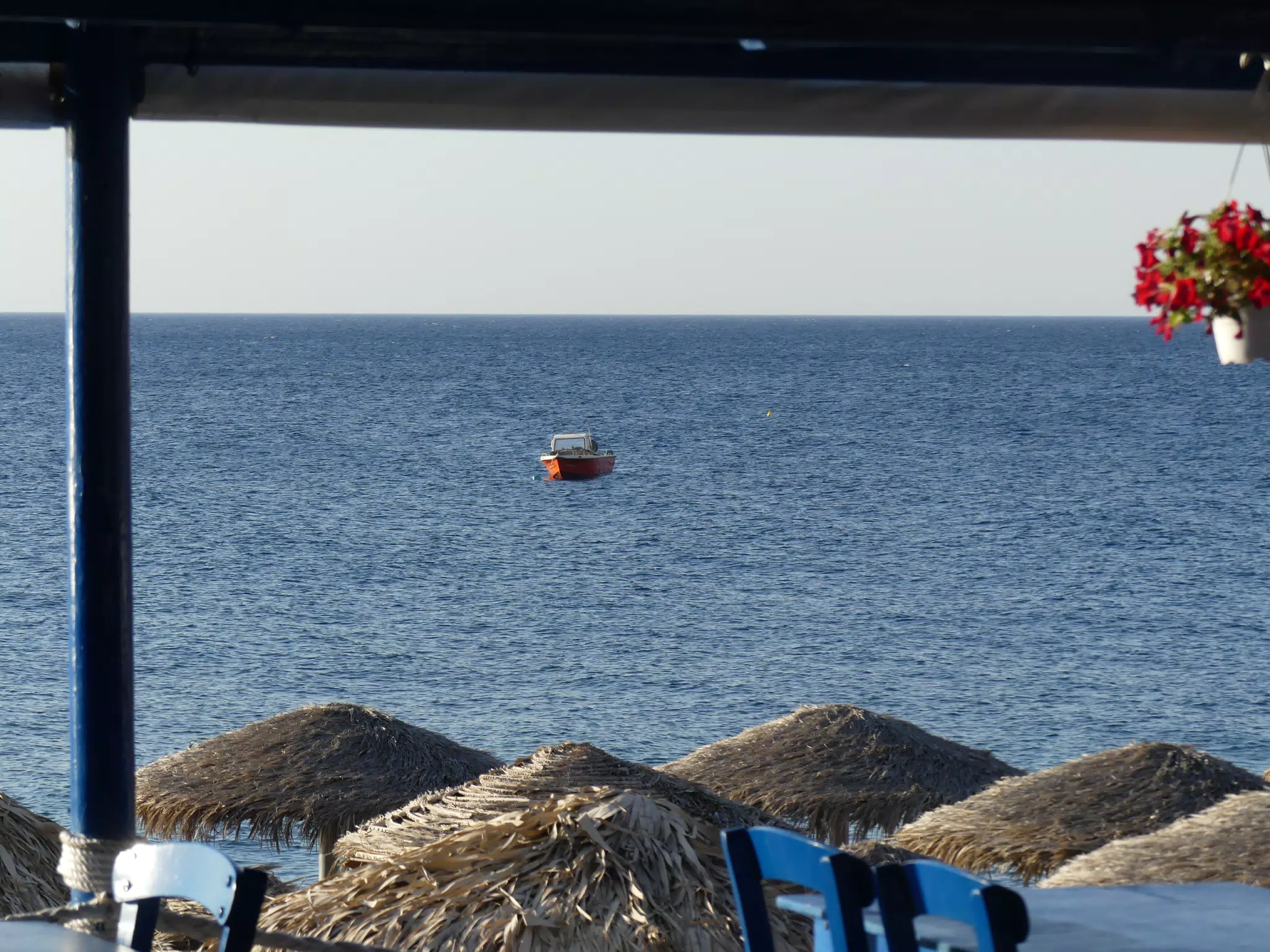 Boat in the Aegean Sea off of Kamari