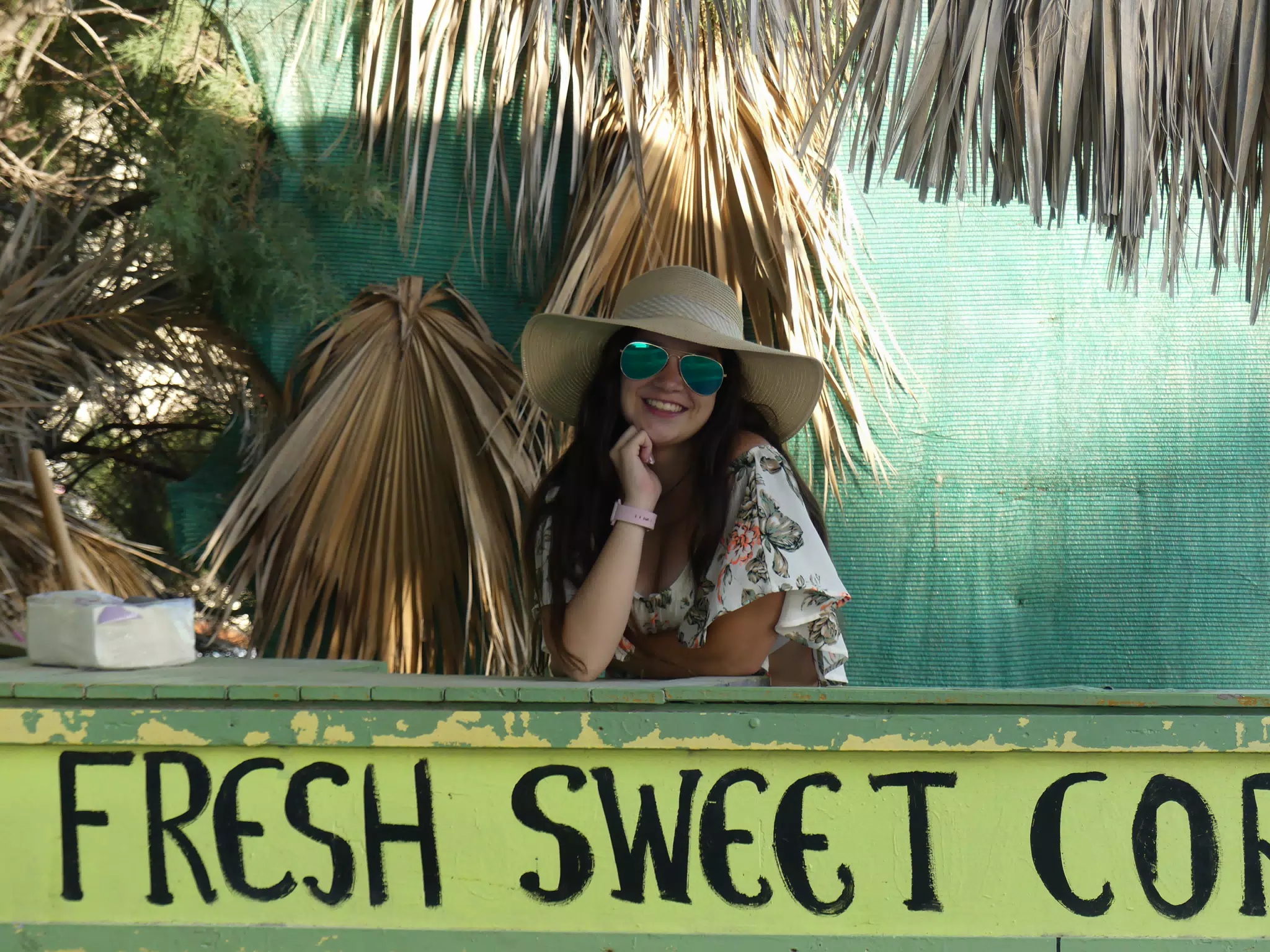 Emily Selling Sweet Corn in Greece