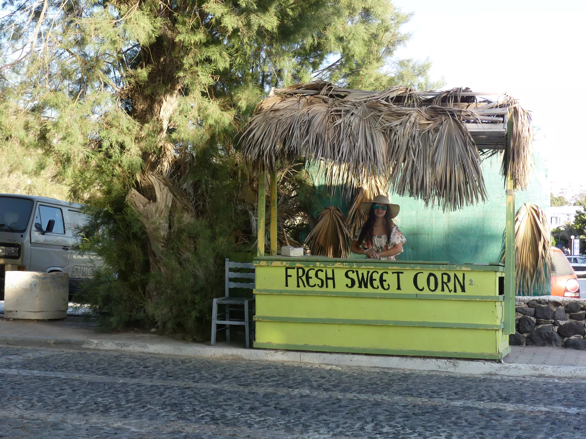 Girl Selling Sweet Corn
