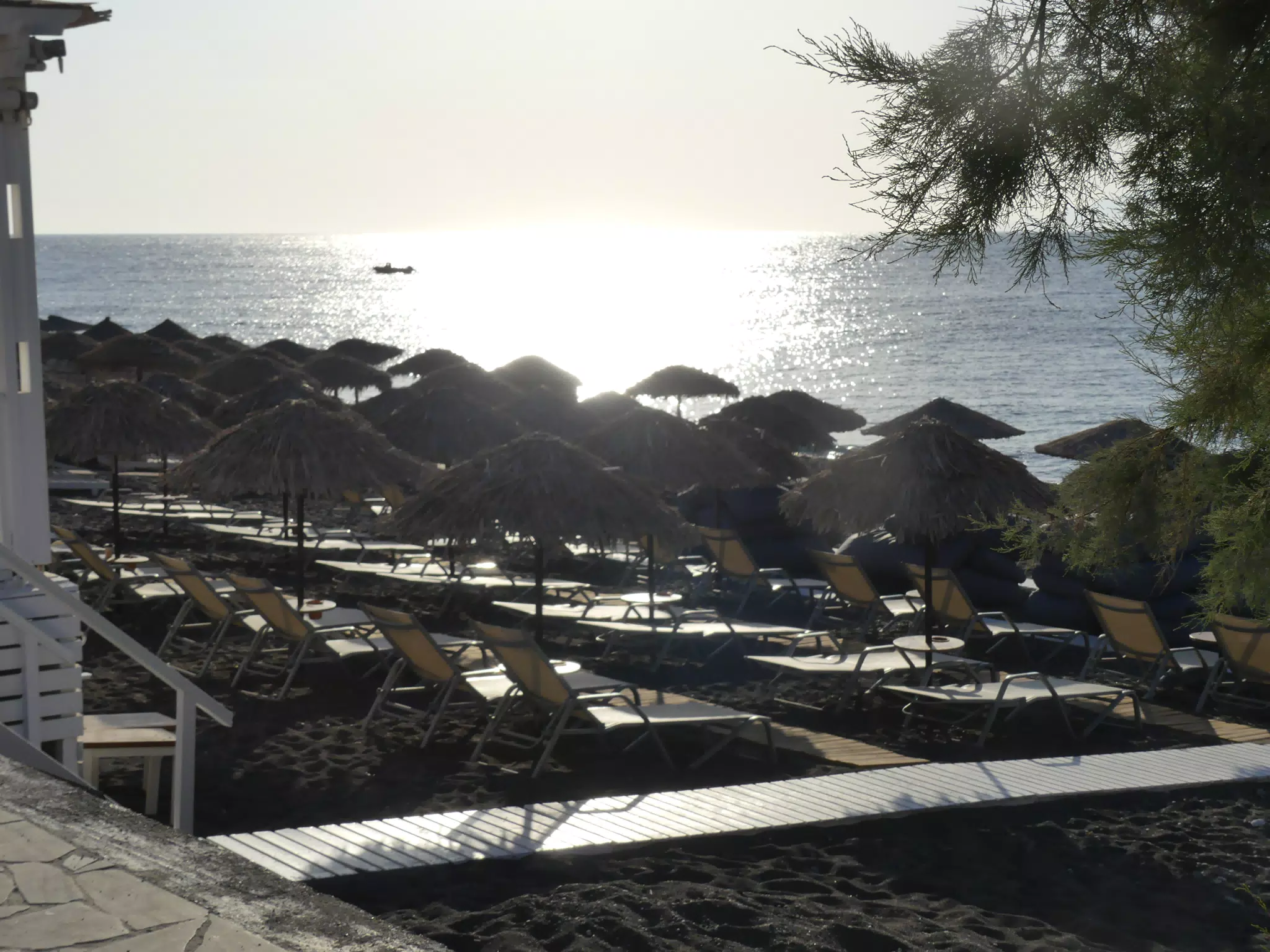 Sunrise Over Kamari Beach on Santorini
