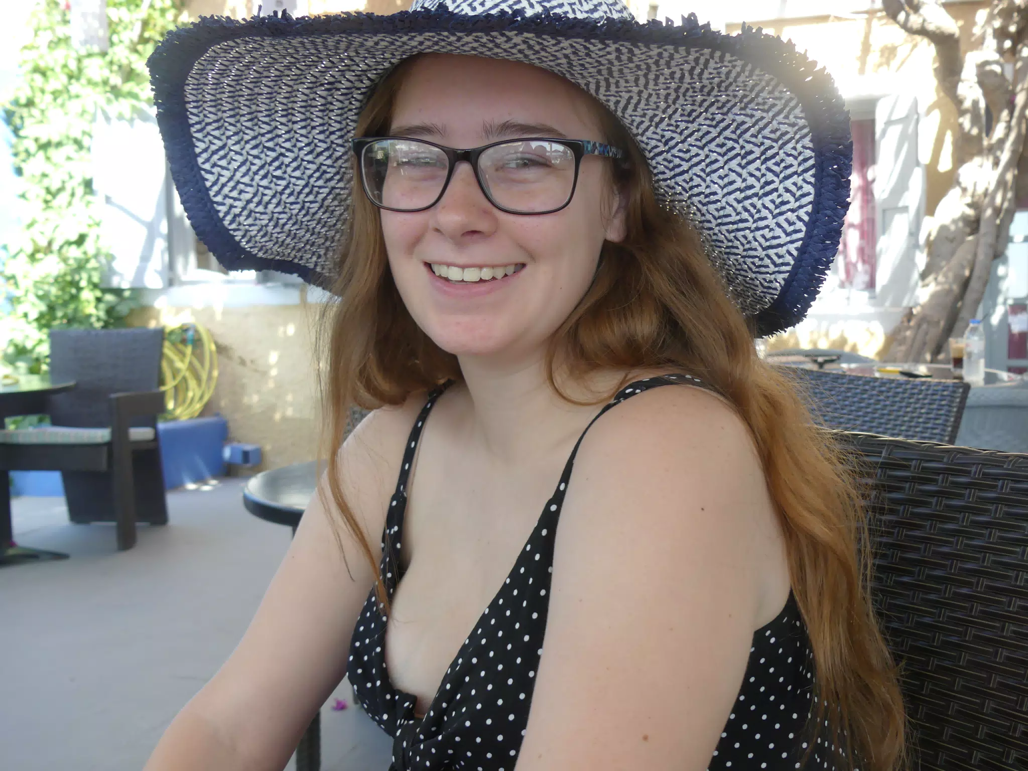 Madeline Grice in Hat in Kamari