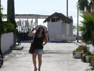 Madeline with Hat in Kamari
