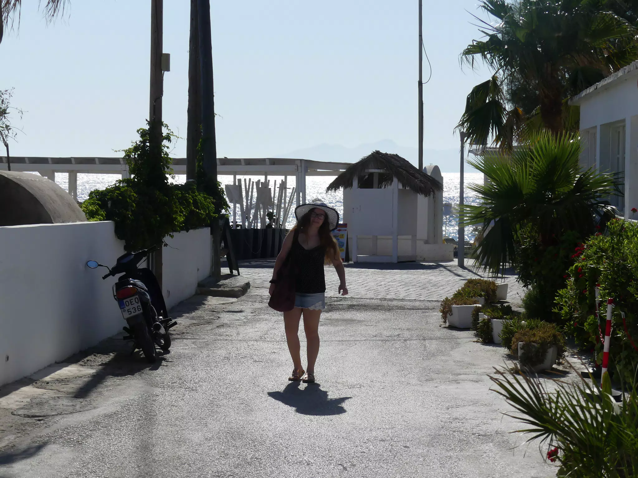 Madeline on Street in Kamari