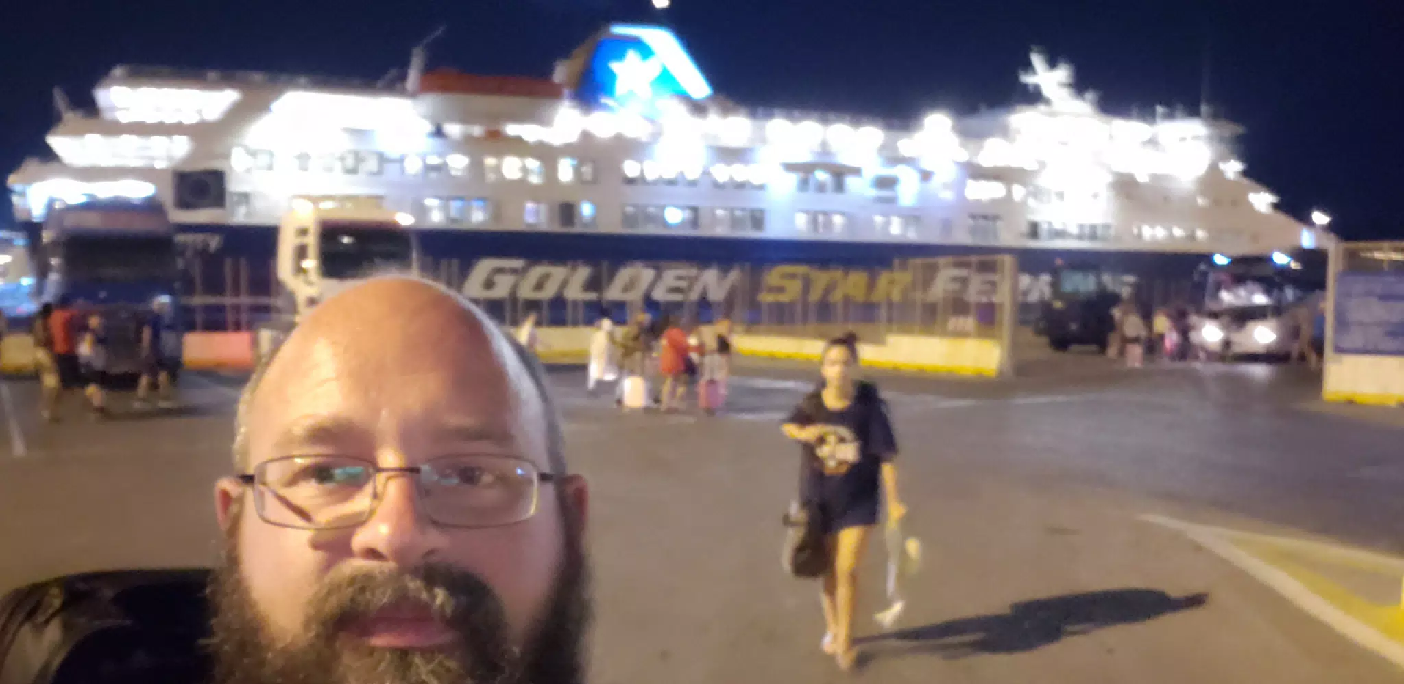 Getting Off of the Ferry in Heraklion Crete