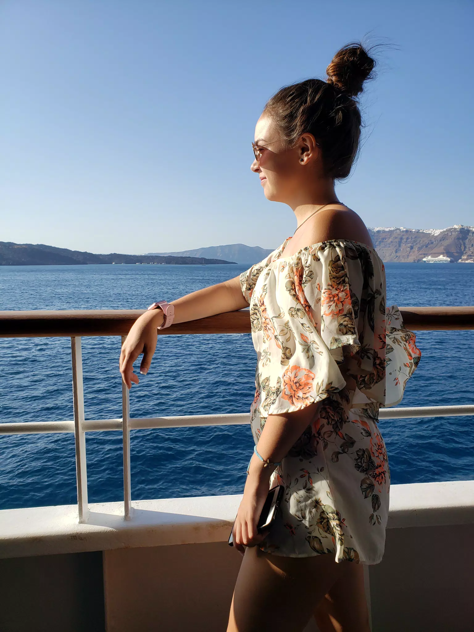 Emily Grice by the Ship's Railing
