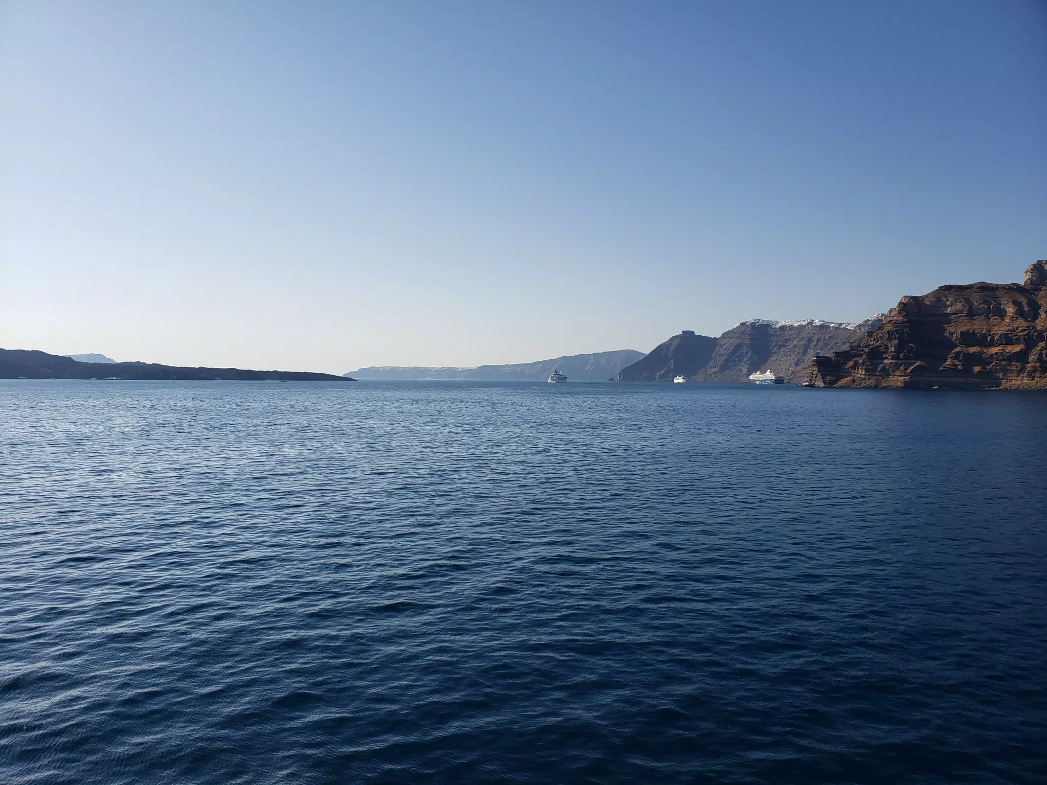 Santorini from Ferry