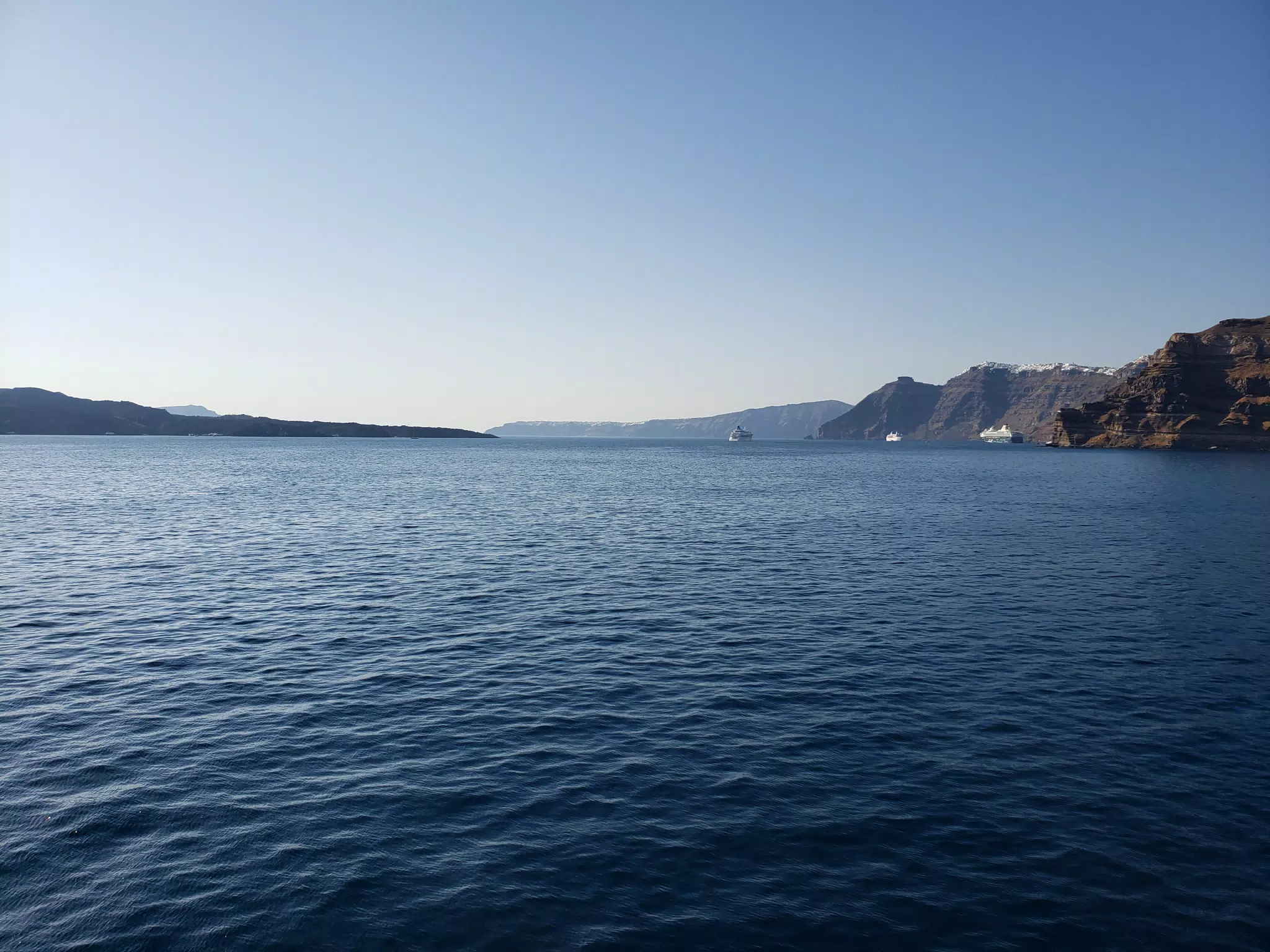 Santorini from Ferry