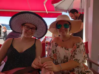Madeline & Emily Waiting for the Ferry
