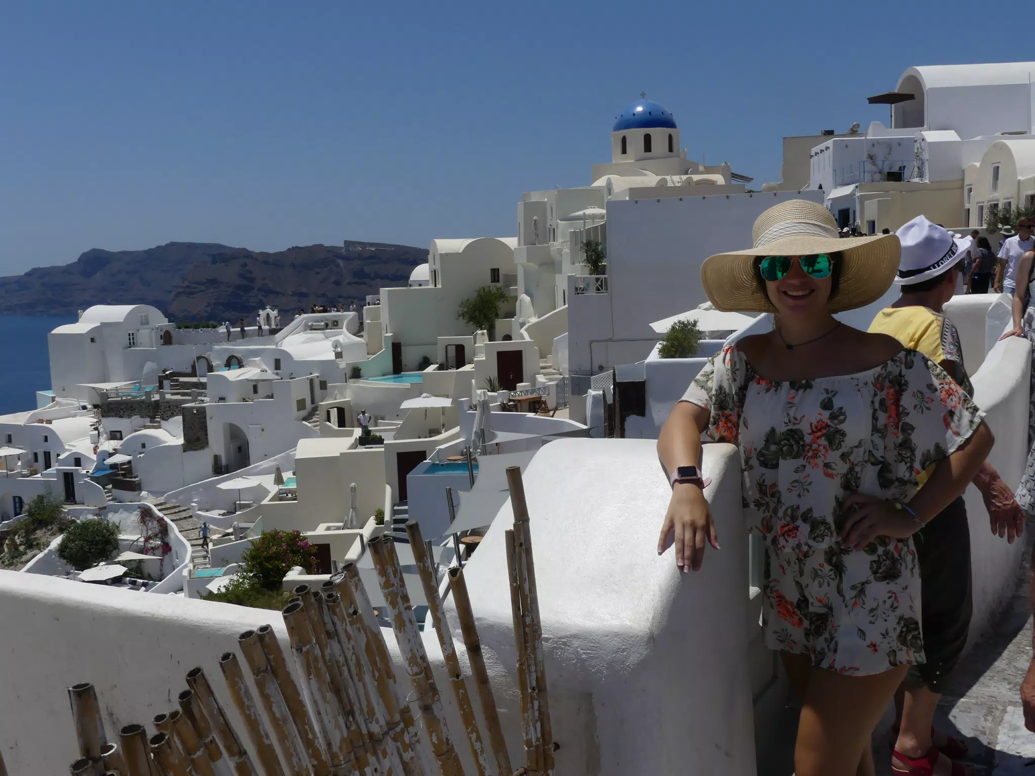 Emily in Oia, Santorini