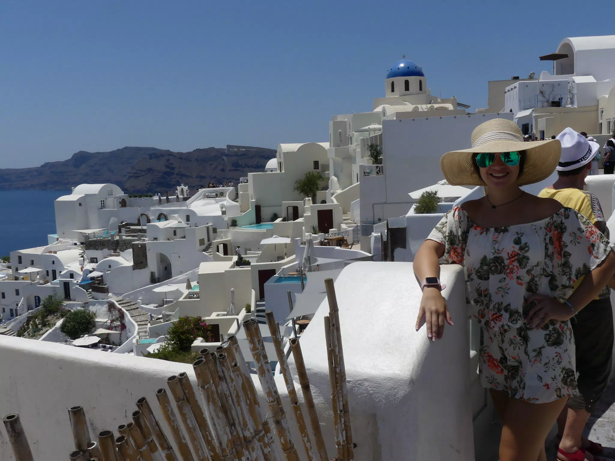 Emily in Oia, Santorini