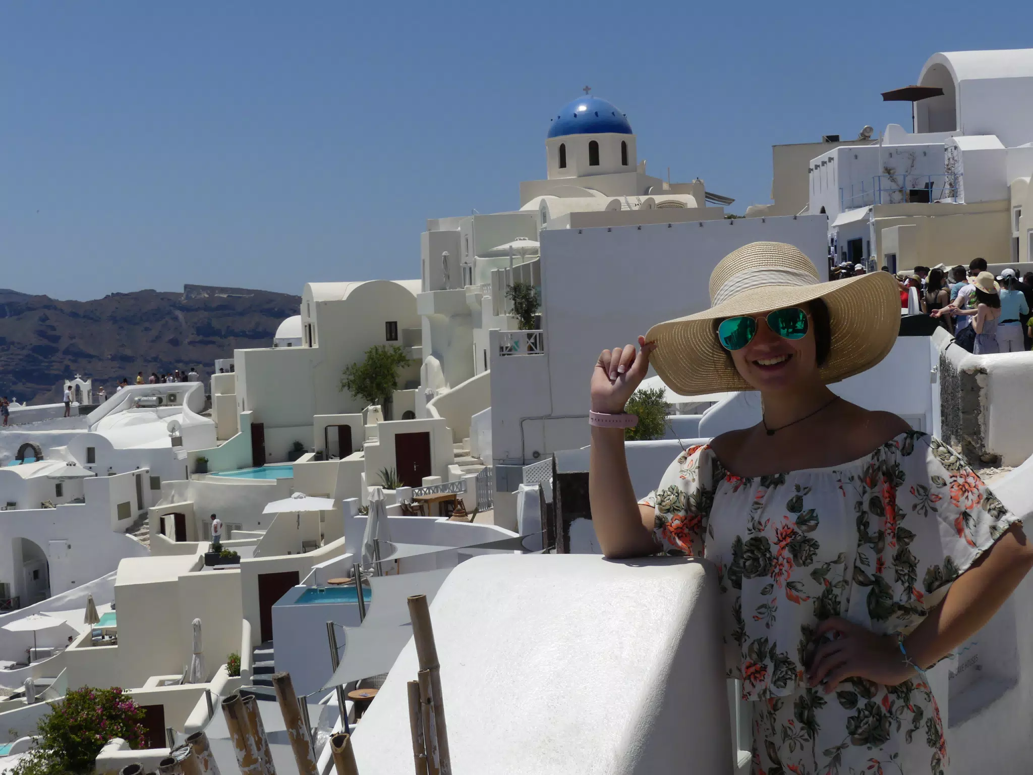 Emily in Oia, Santorini