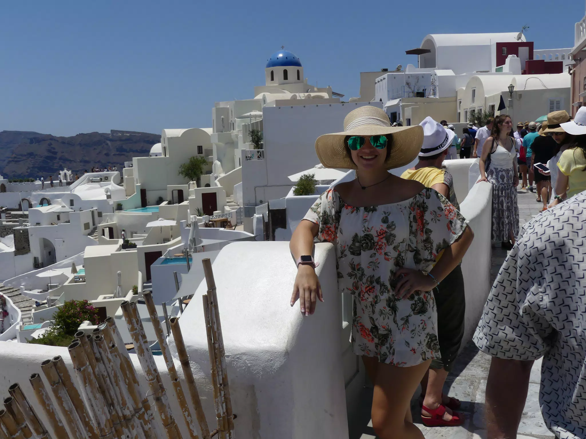 Emily in Oia, Santorini