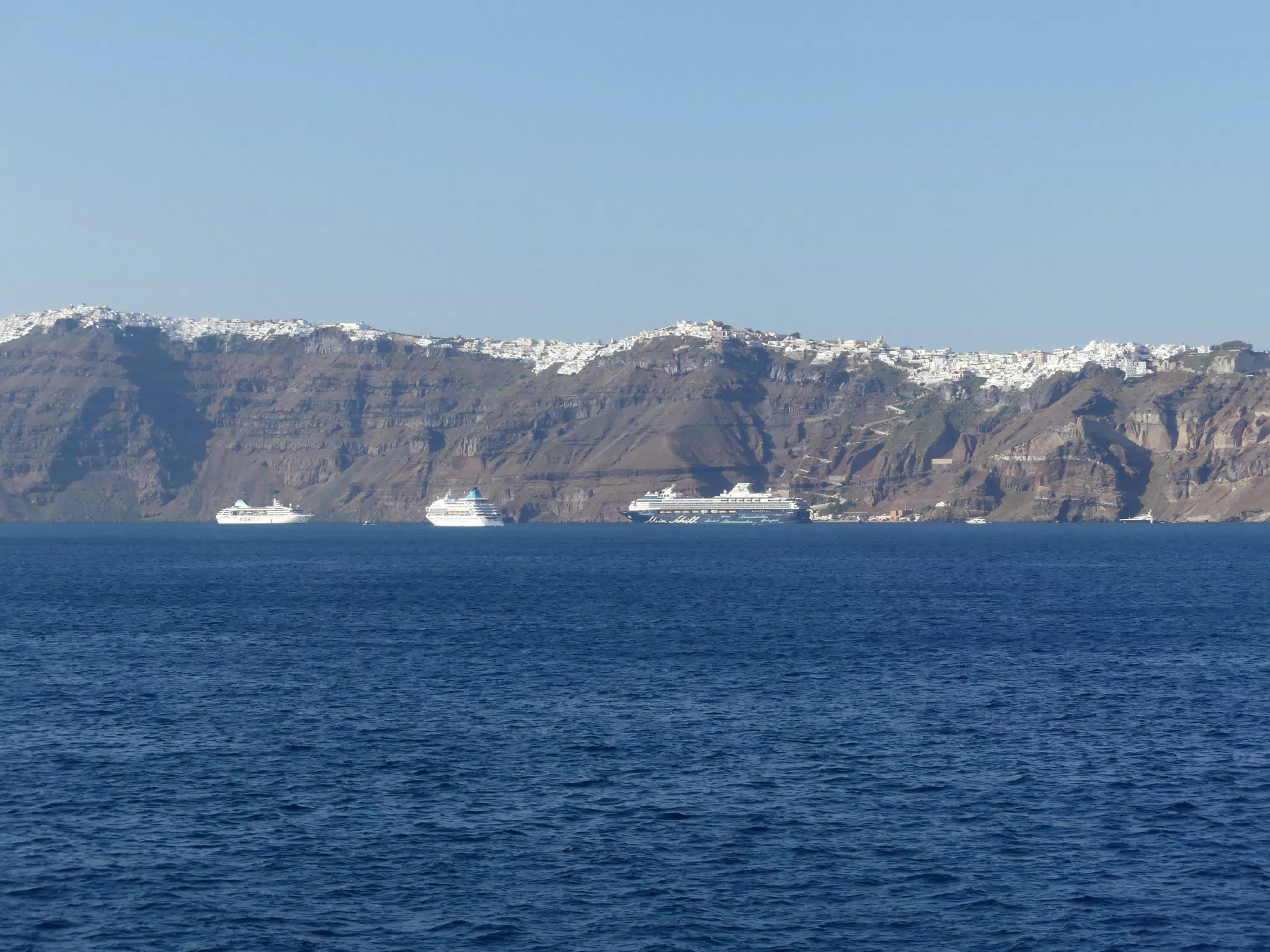Cruise Ships on Santorini