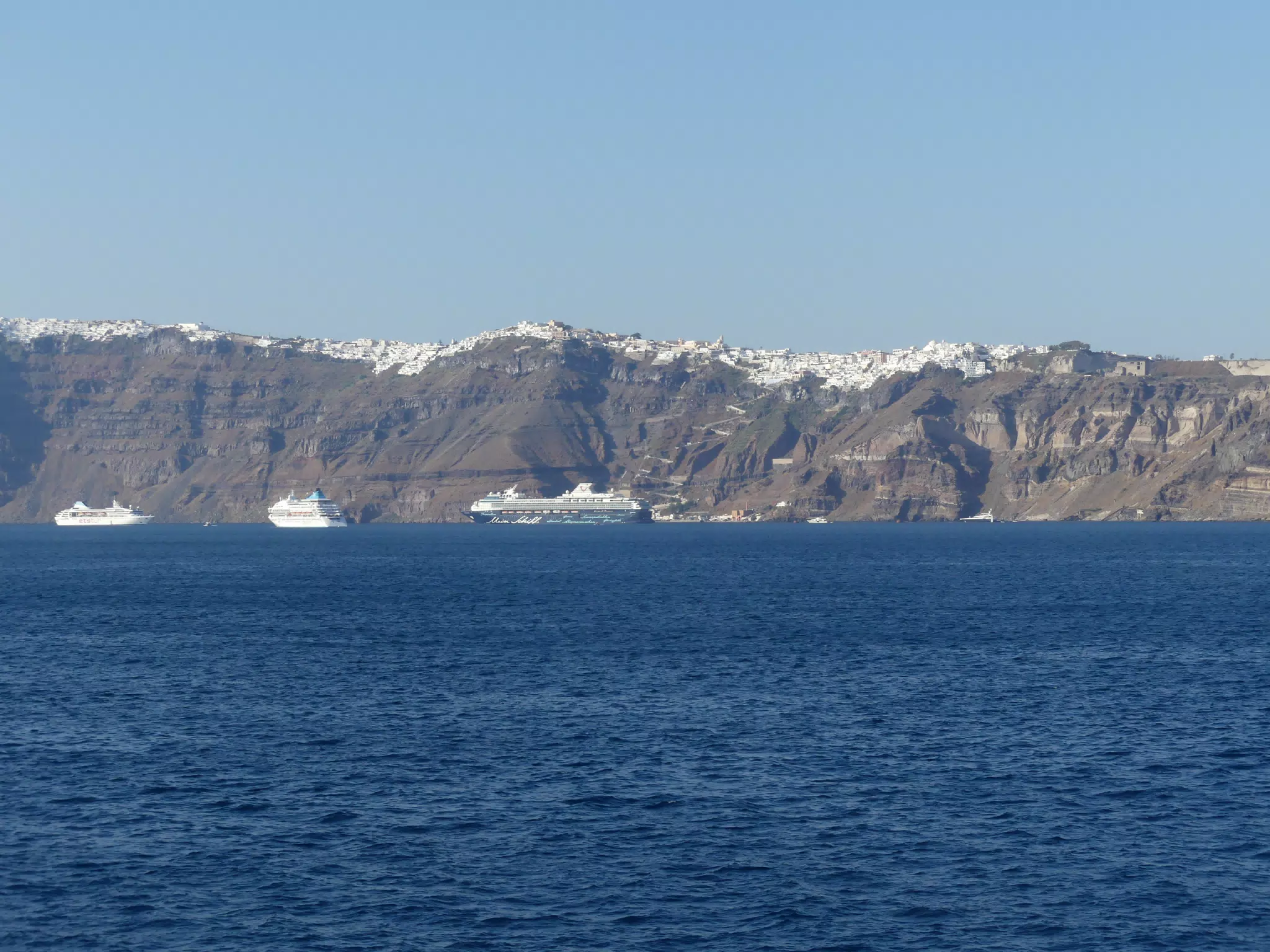 Cruise Ships on Santorini
