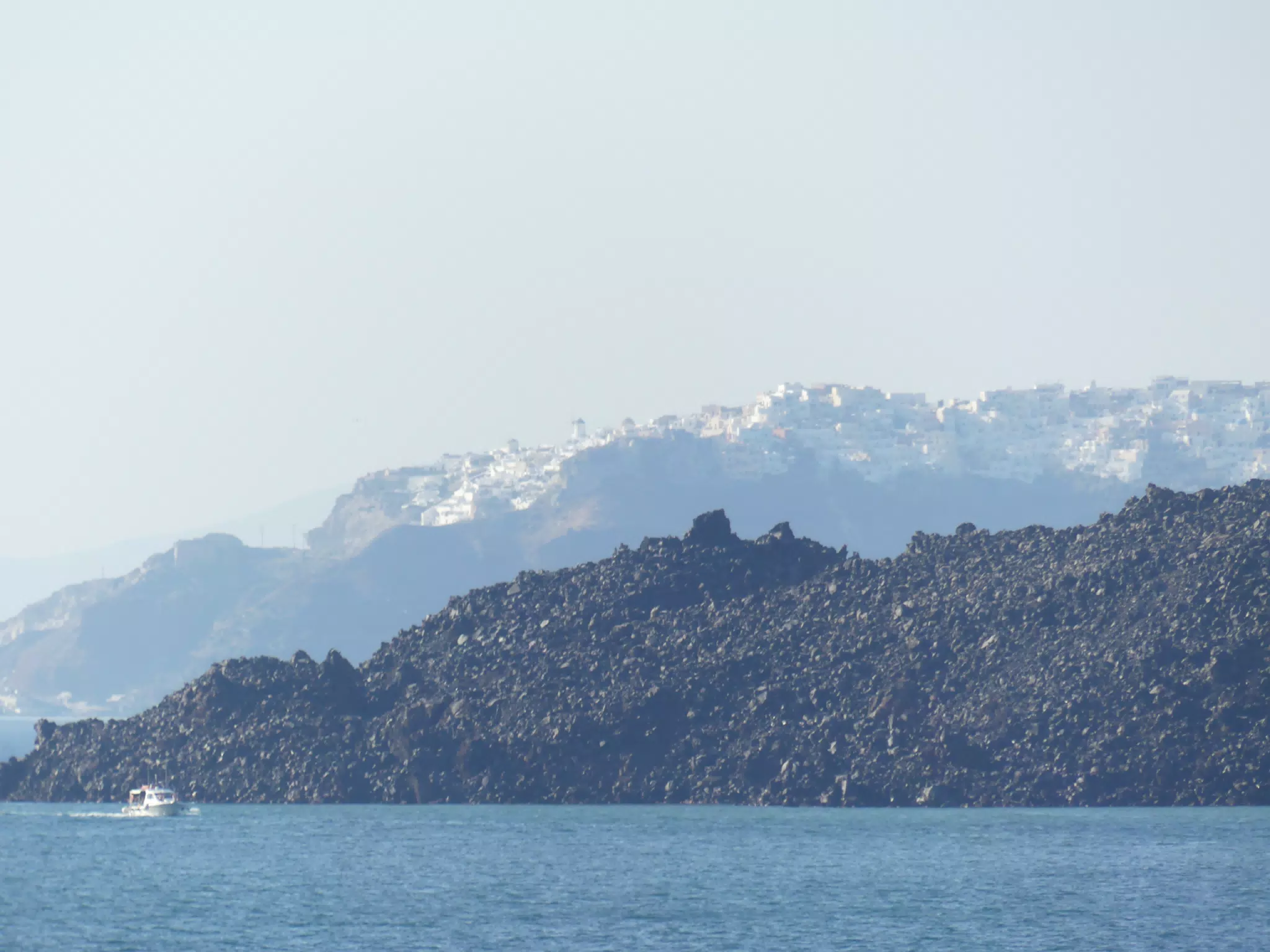 Santorini from Ferry