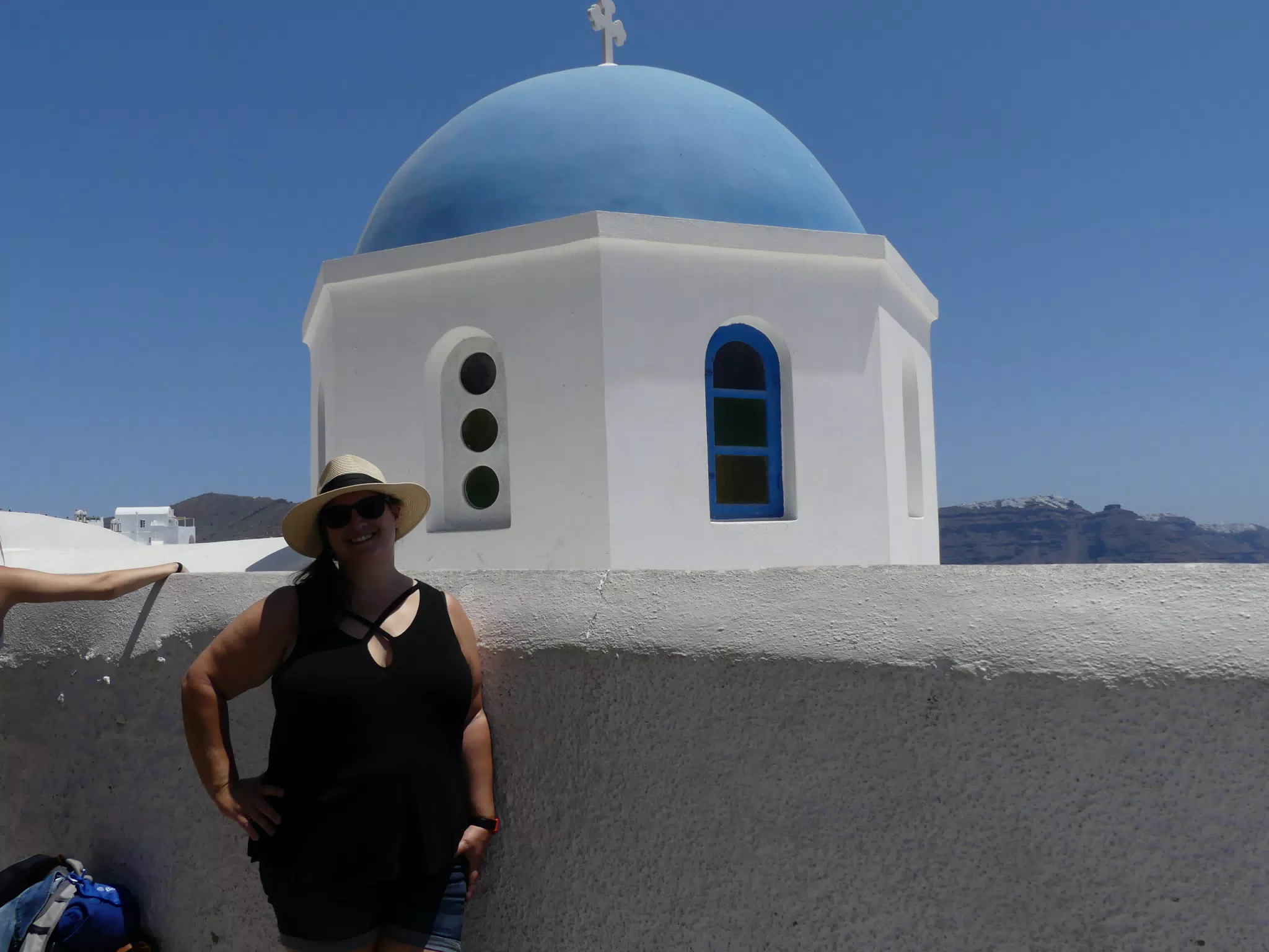 Dominica at the Blue Dome in Oia