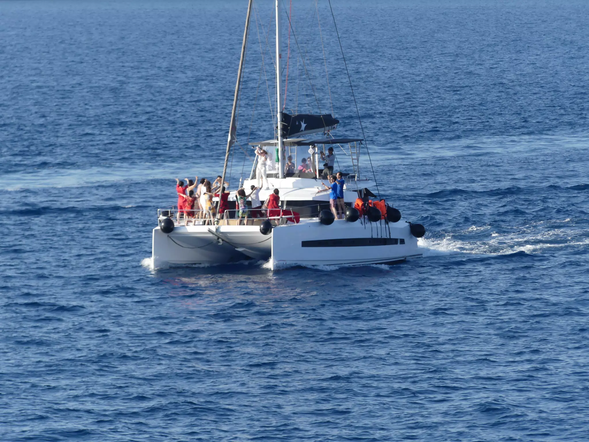 People Dancing on Ship in the Aegean