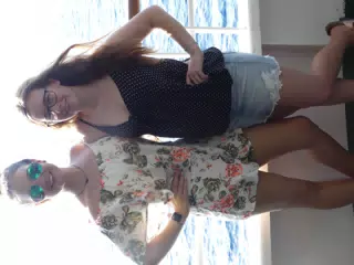 Emily & Madeline on the Ferry from Santorini to Crete