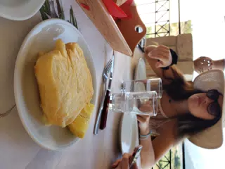 Fried Cheese at the Cretan Corner in Aptera