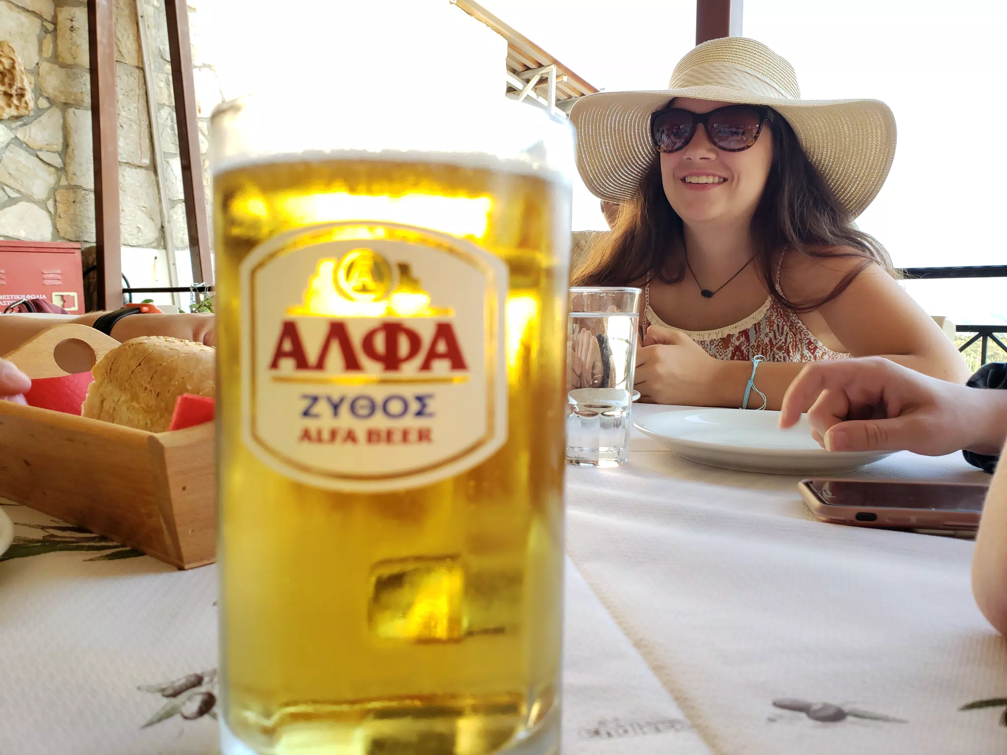 Alfa Beer at the Cretan Corner in Aptera, Crete