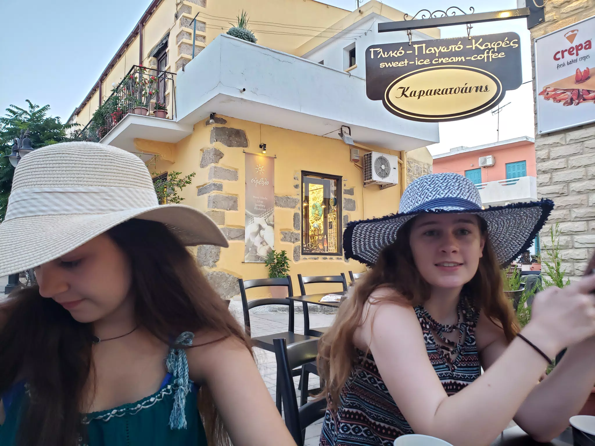 Grice Girls Ordering Crepes