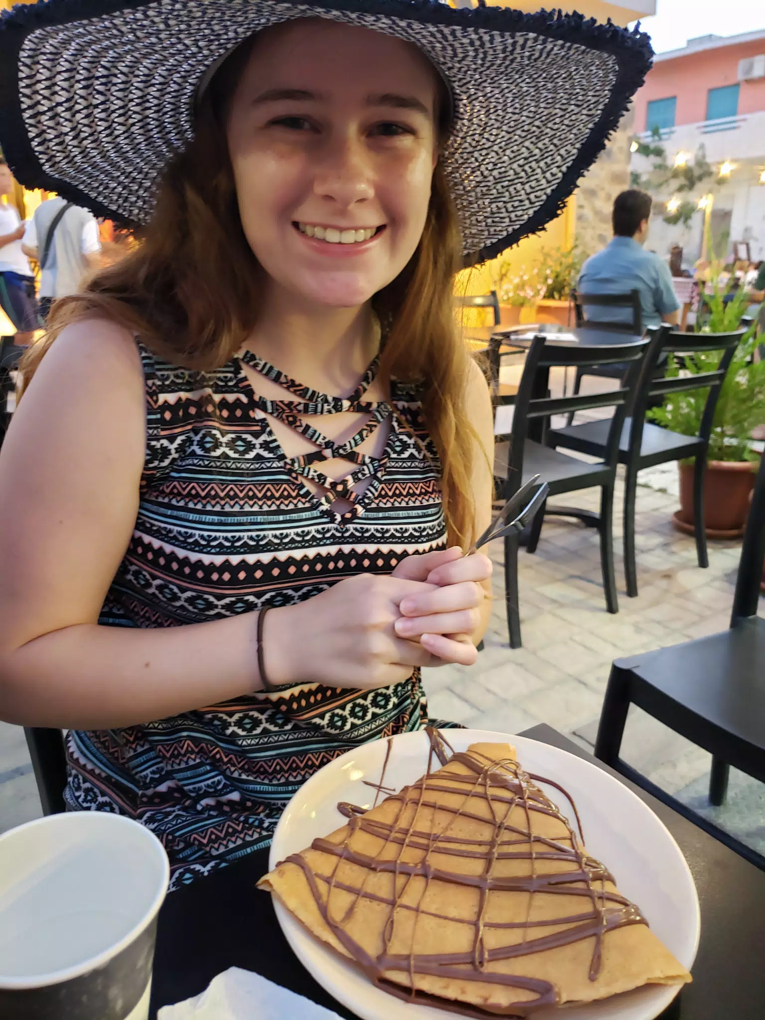Madeline with a Chocolate Crepe