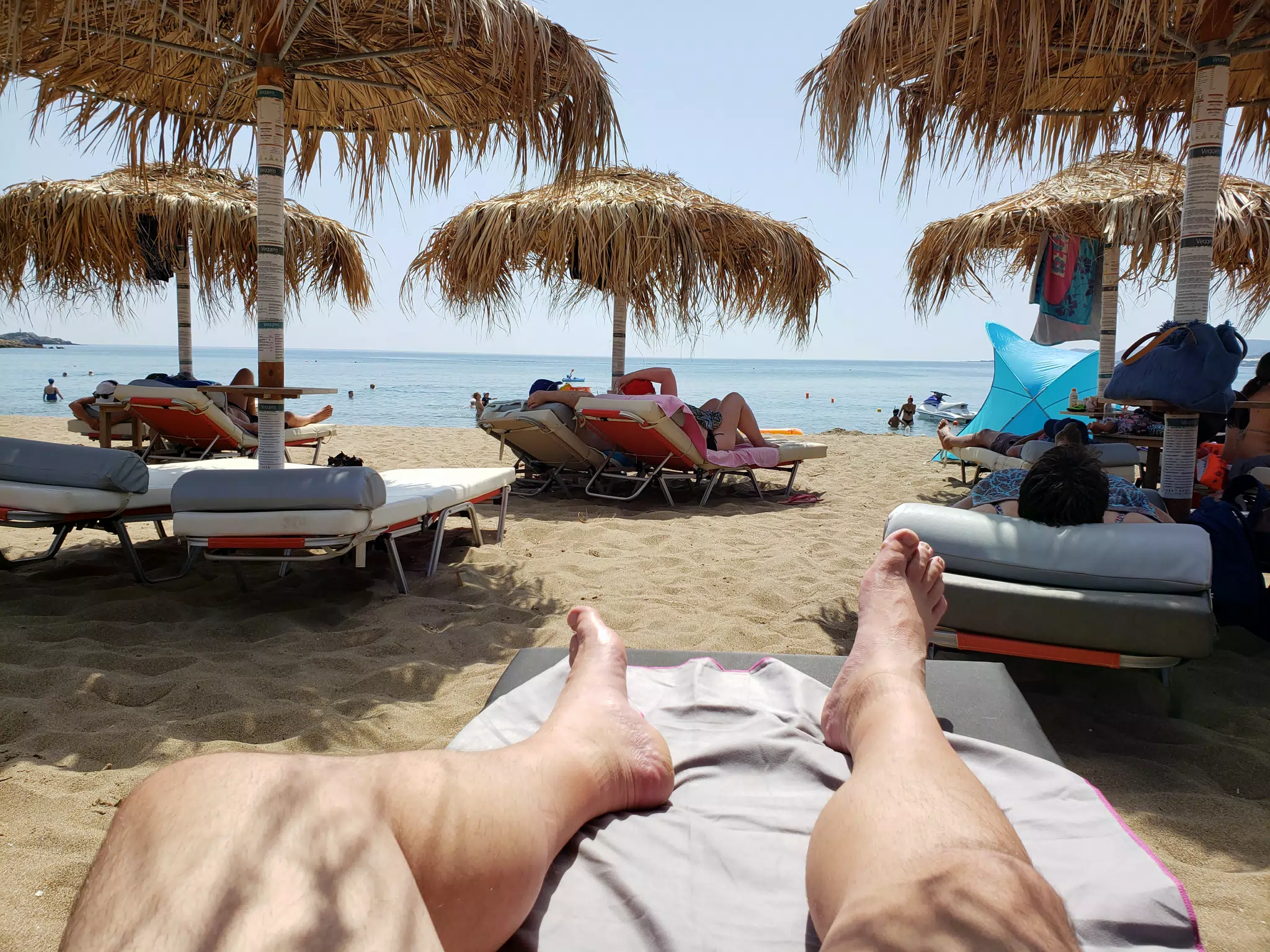 Me Laying Out on Beach at Paleochora