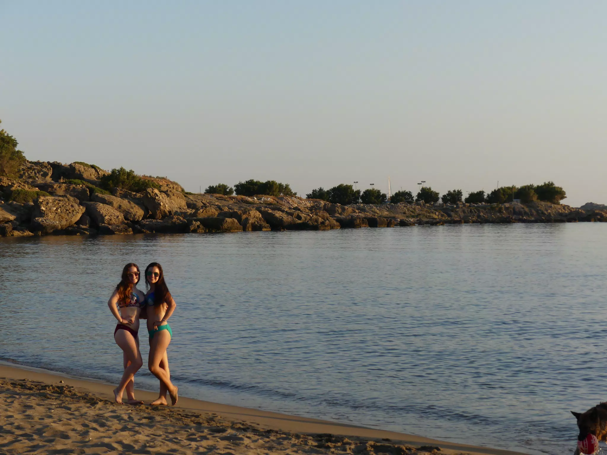 Teens Posing on Beach in Sunset
