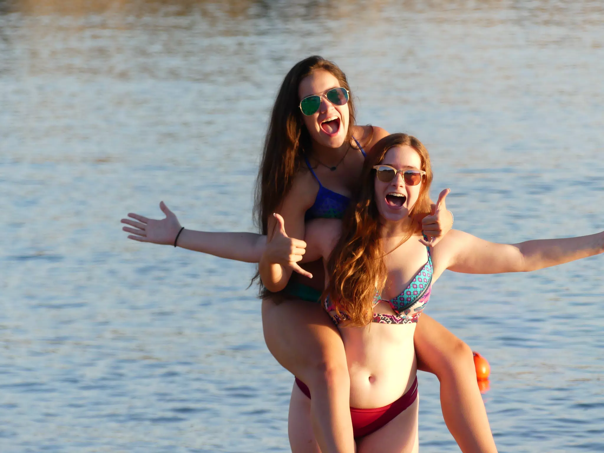 Emily & Madeline on Greek Beach