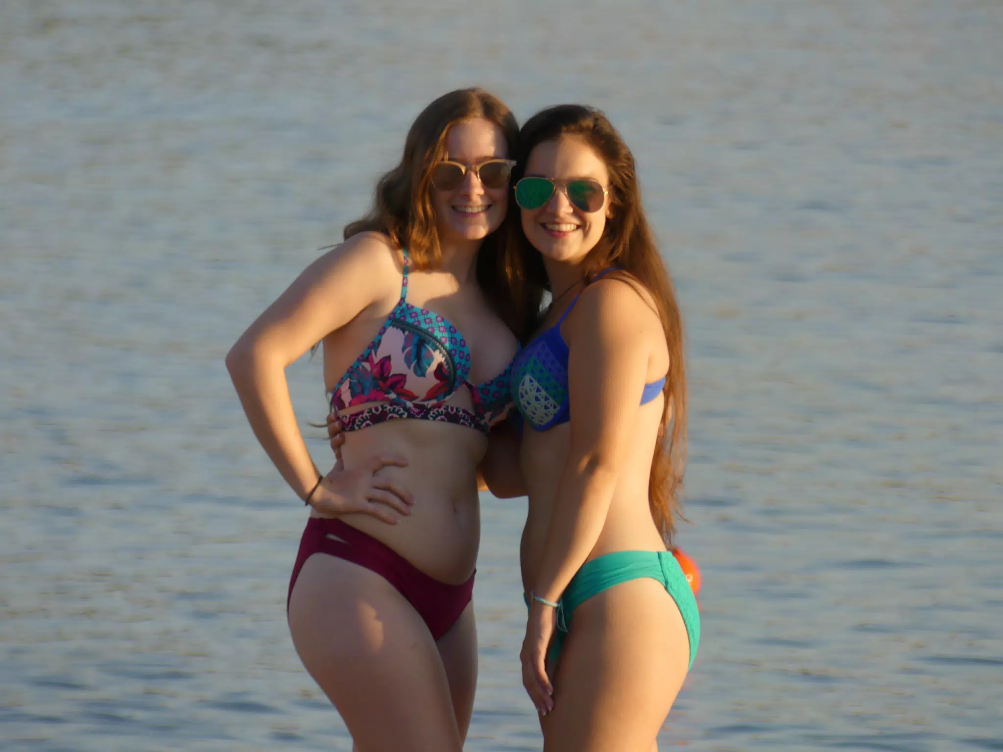 Madeline & Emily on Greek Beach on Crete