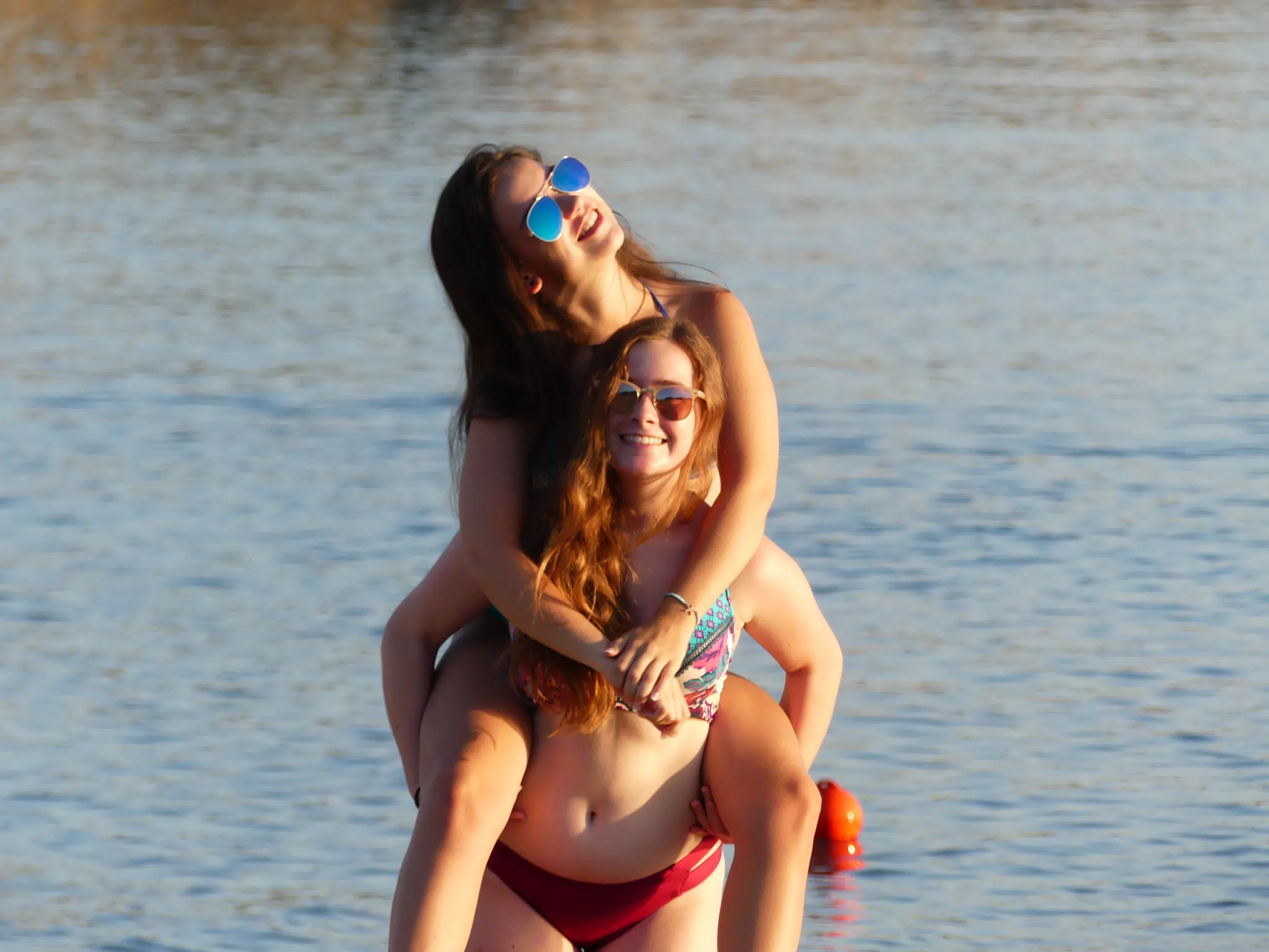Madeline & Emily on Palaiochora Beach