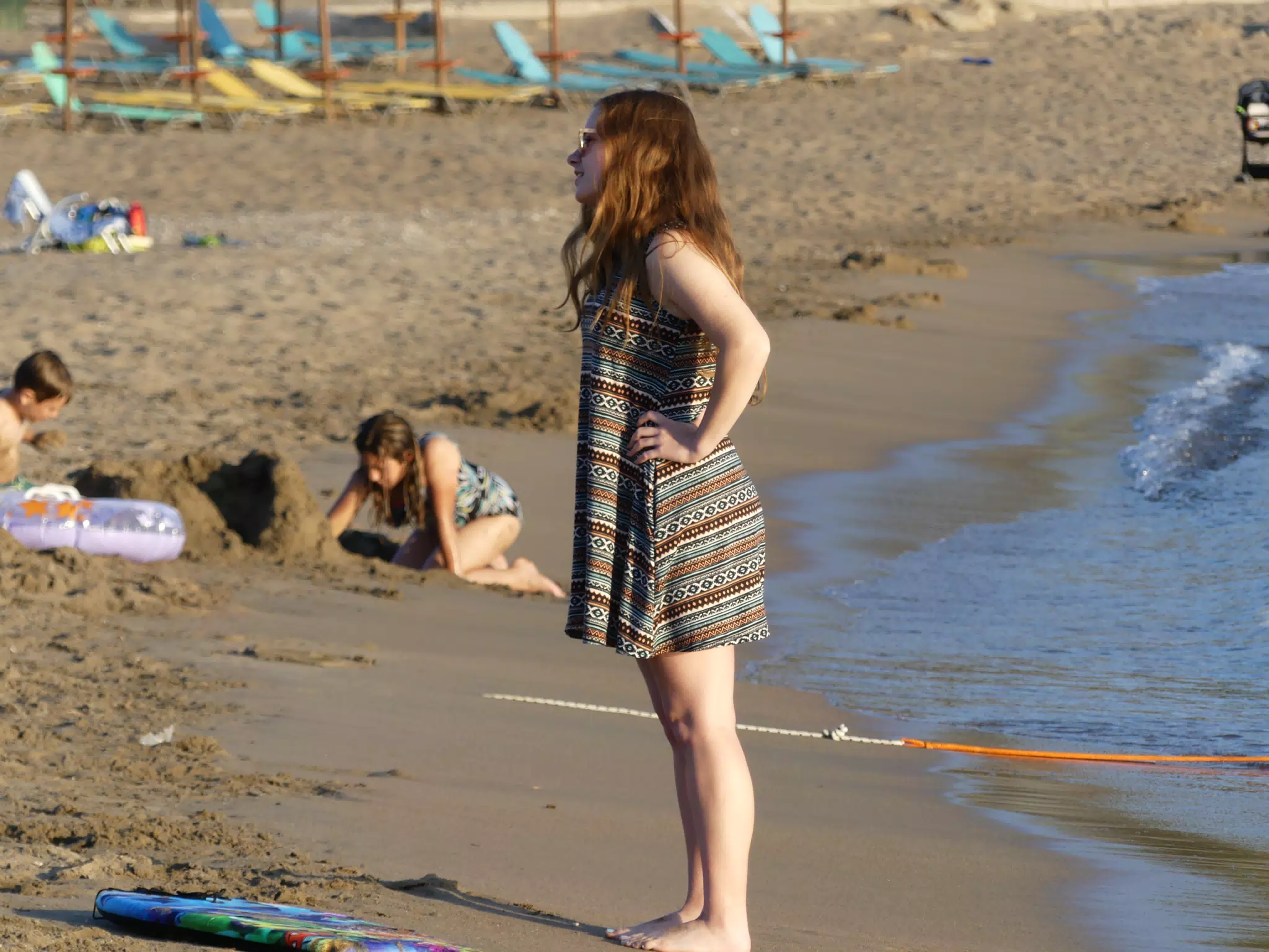 Madeline on Palaiochora Beach
