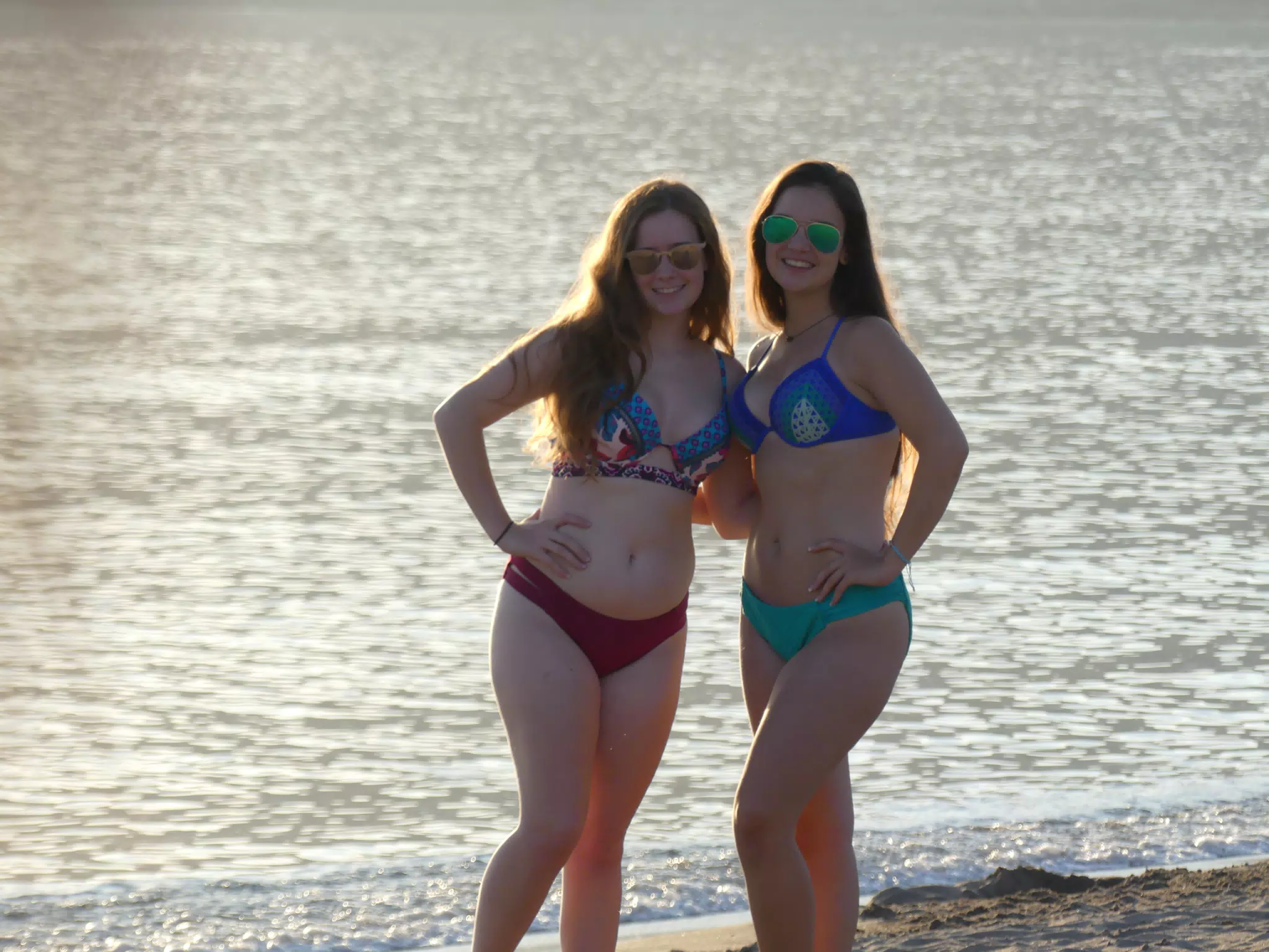 Madeline & Emily on Greek Beach at Palaiochora