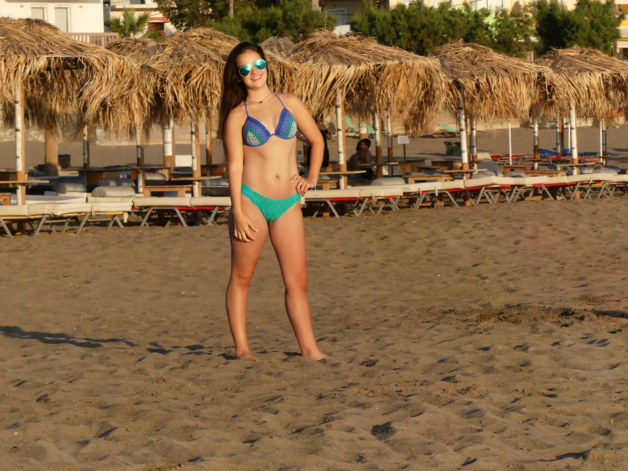 Emily in the Sunset on Palaiochora Beach, Crete
