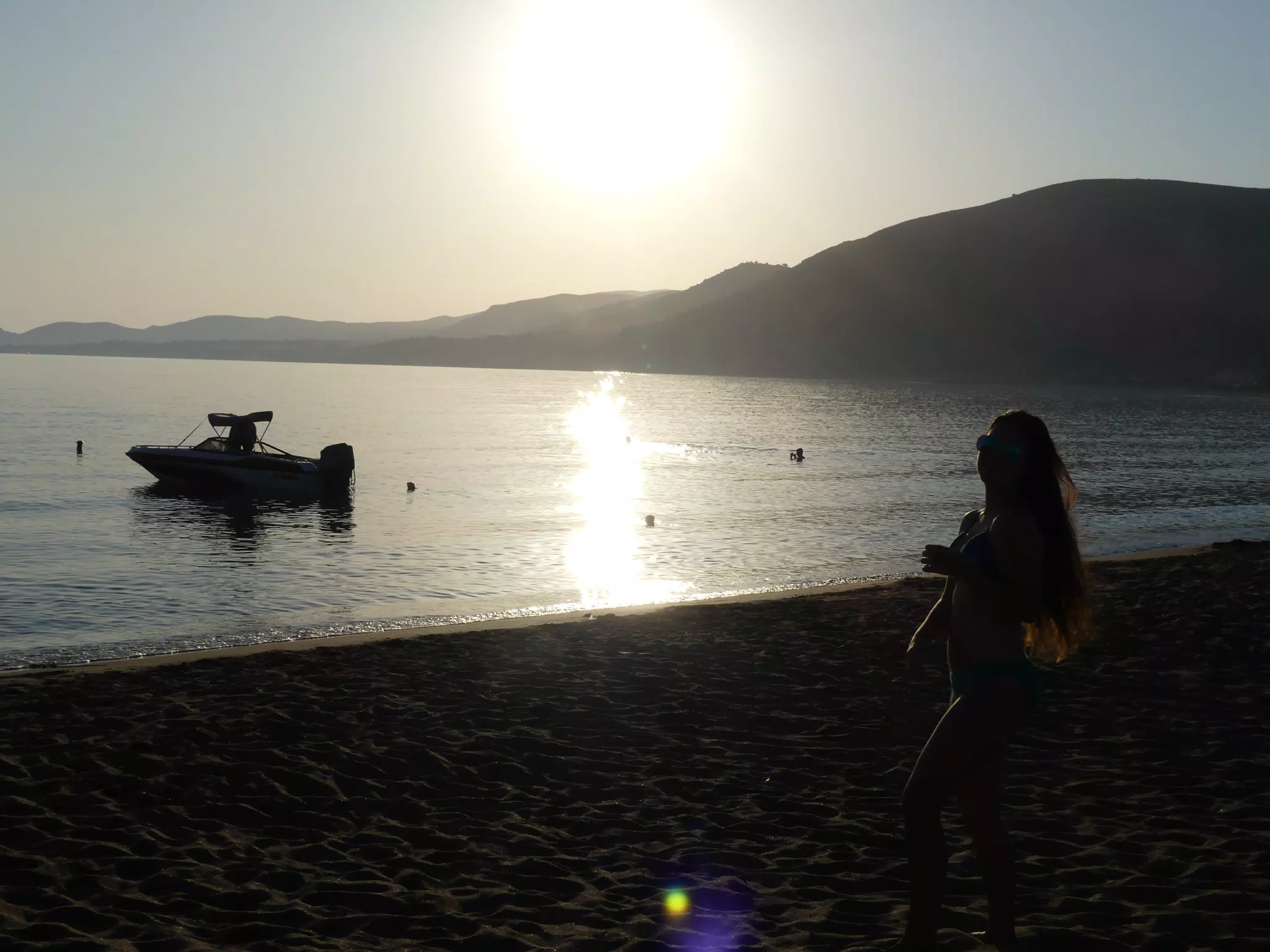 Emily with Sunset on Crete